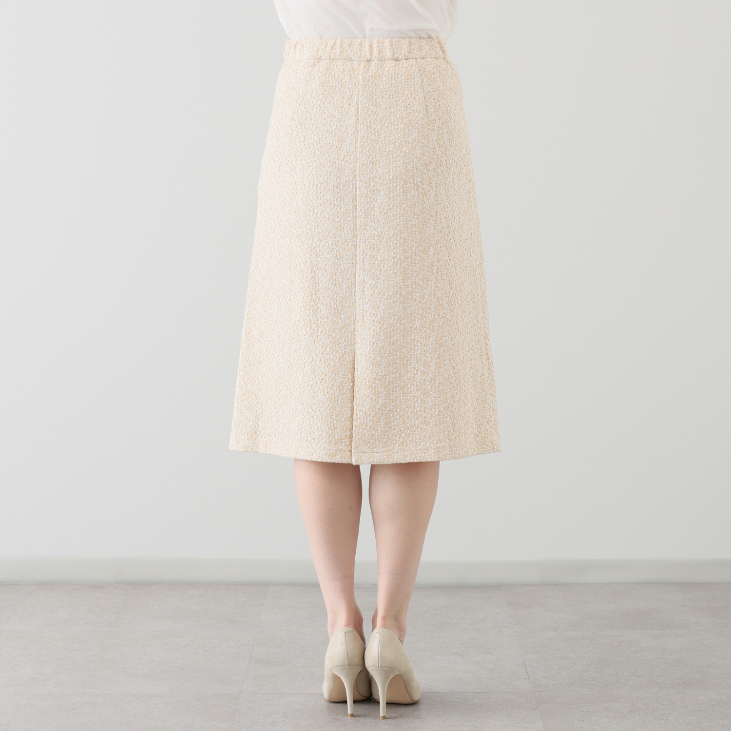 レイメイヤーズ イタリア製生地使用 ファンシーツイード ジャージースカート