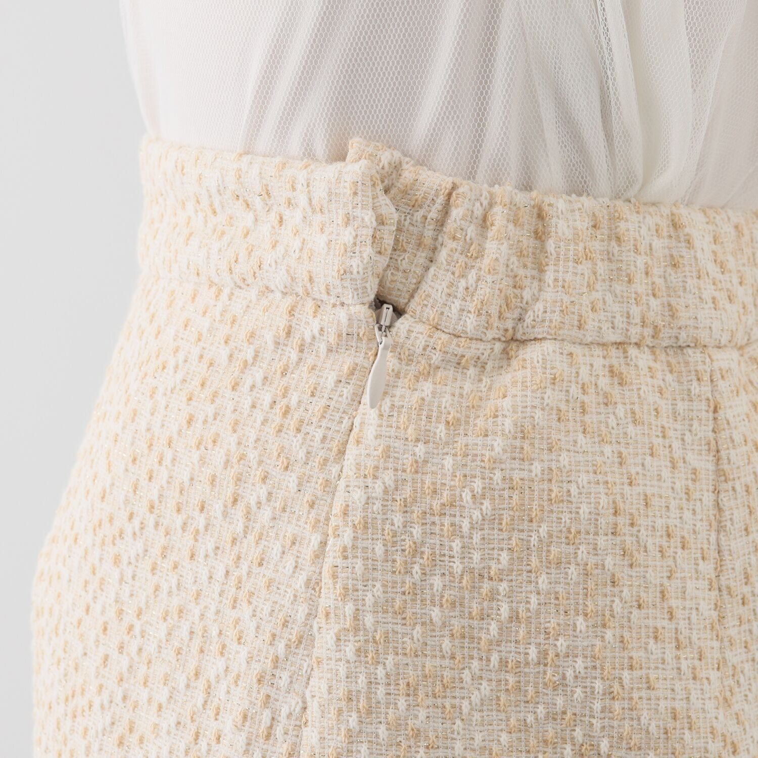 レイメイヤーズ イタリア製生地使用 ファンシーツイード ジャージースカート