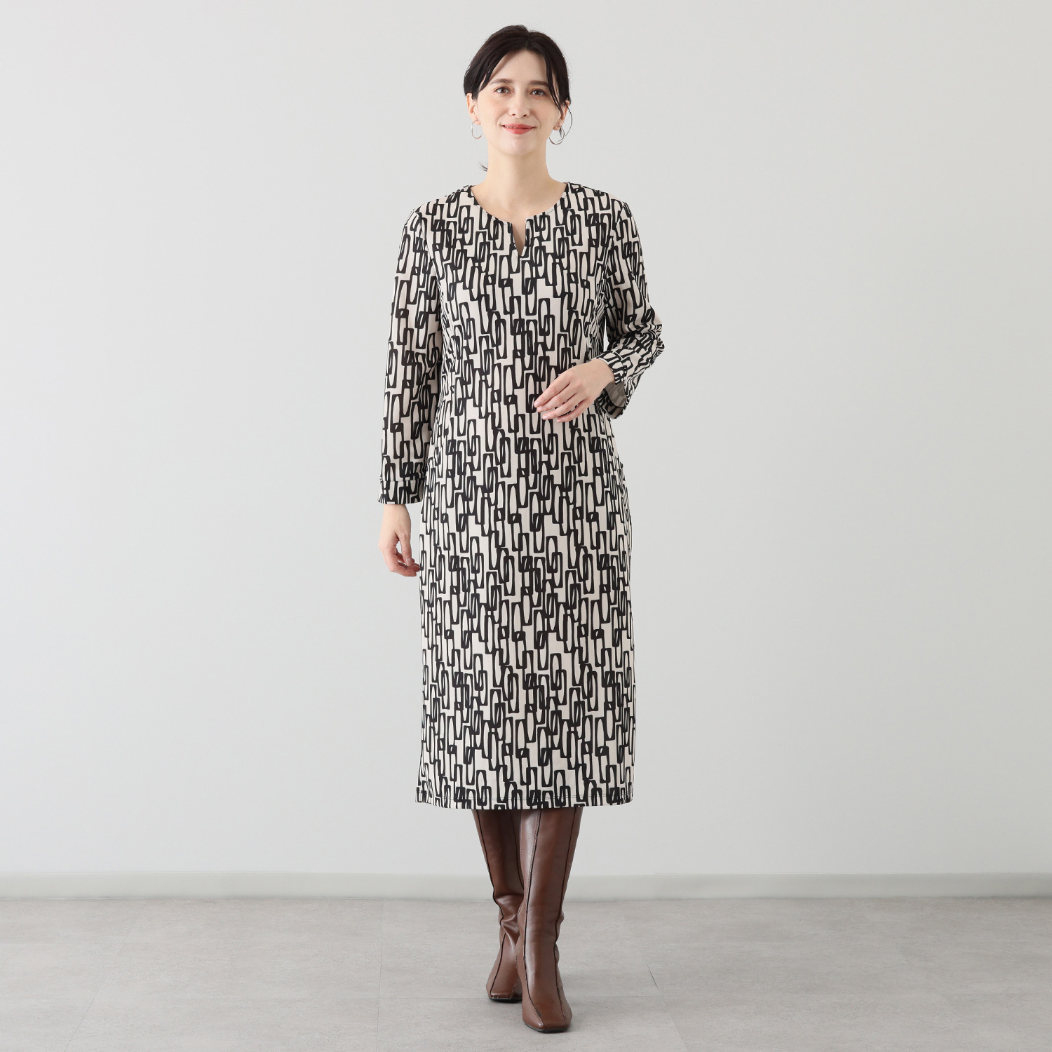 レイメイヤーズ イタリア製 プリントワンピース