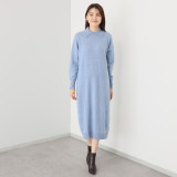 エヌエフ 自社牧場で育った ウールカシミヤ タートルネック ワンピース