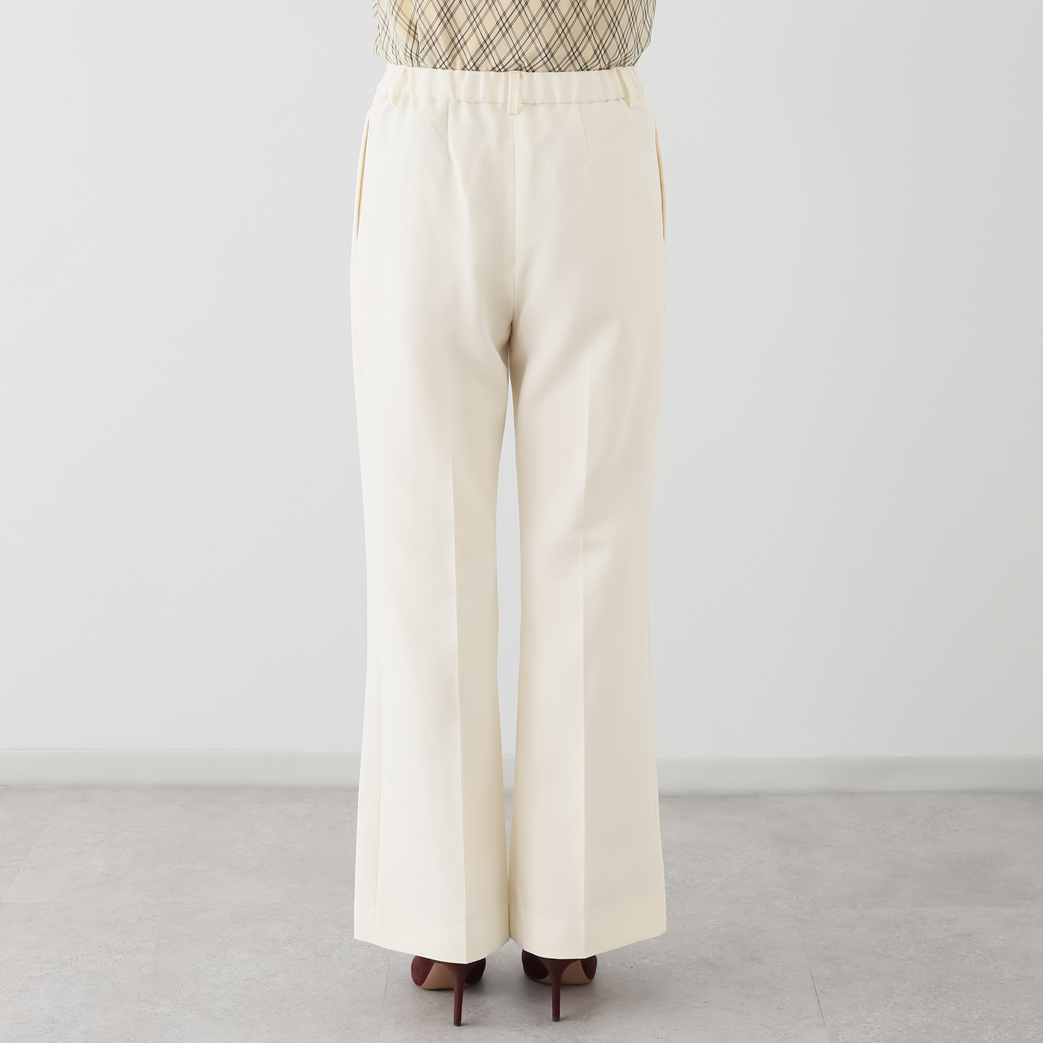 マダムヒロコ ダブルジョーゼット センターベンツパンツ