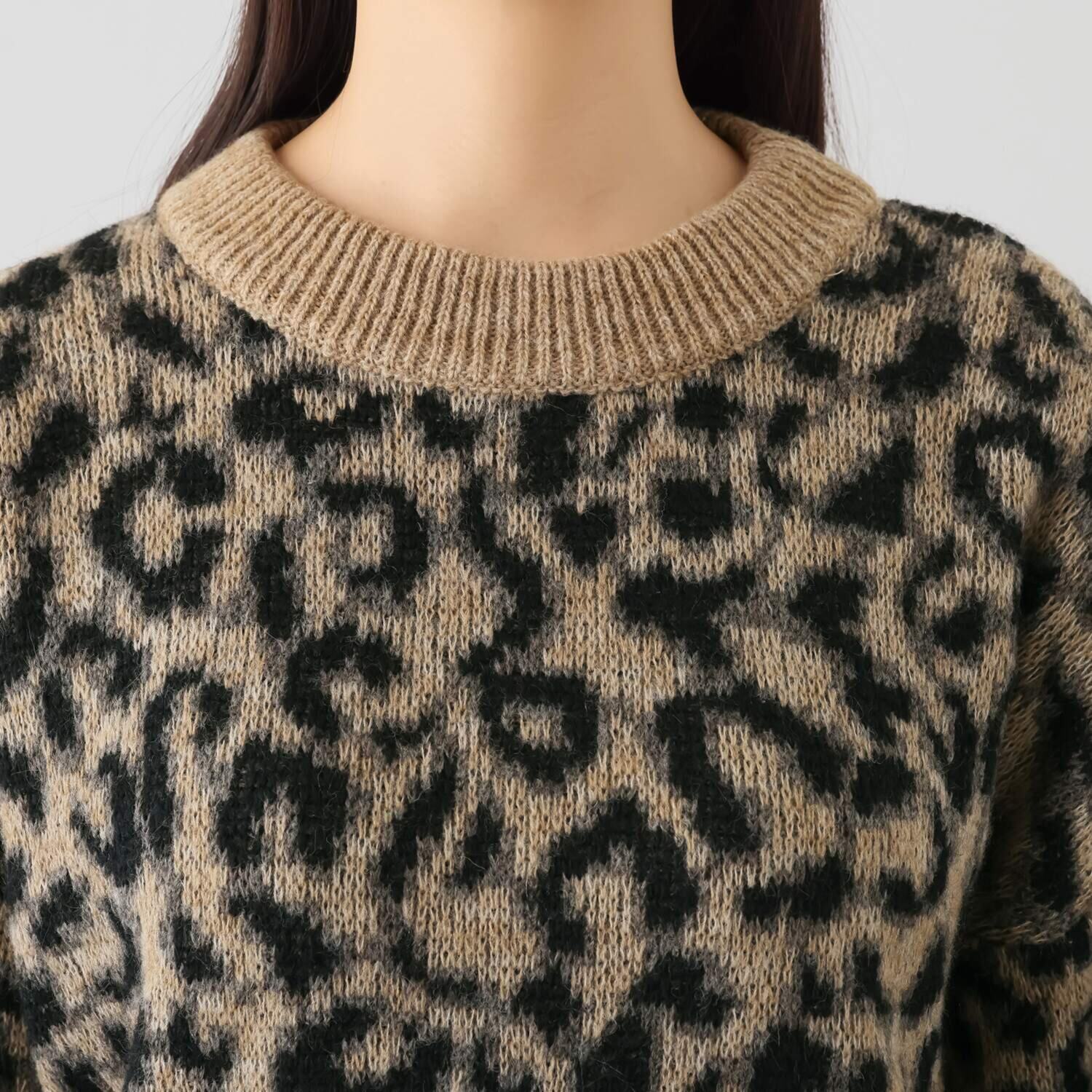 レイメイヤーズ イタリア製 アニマル柄 ニットプルオーバー