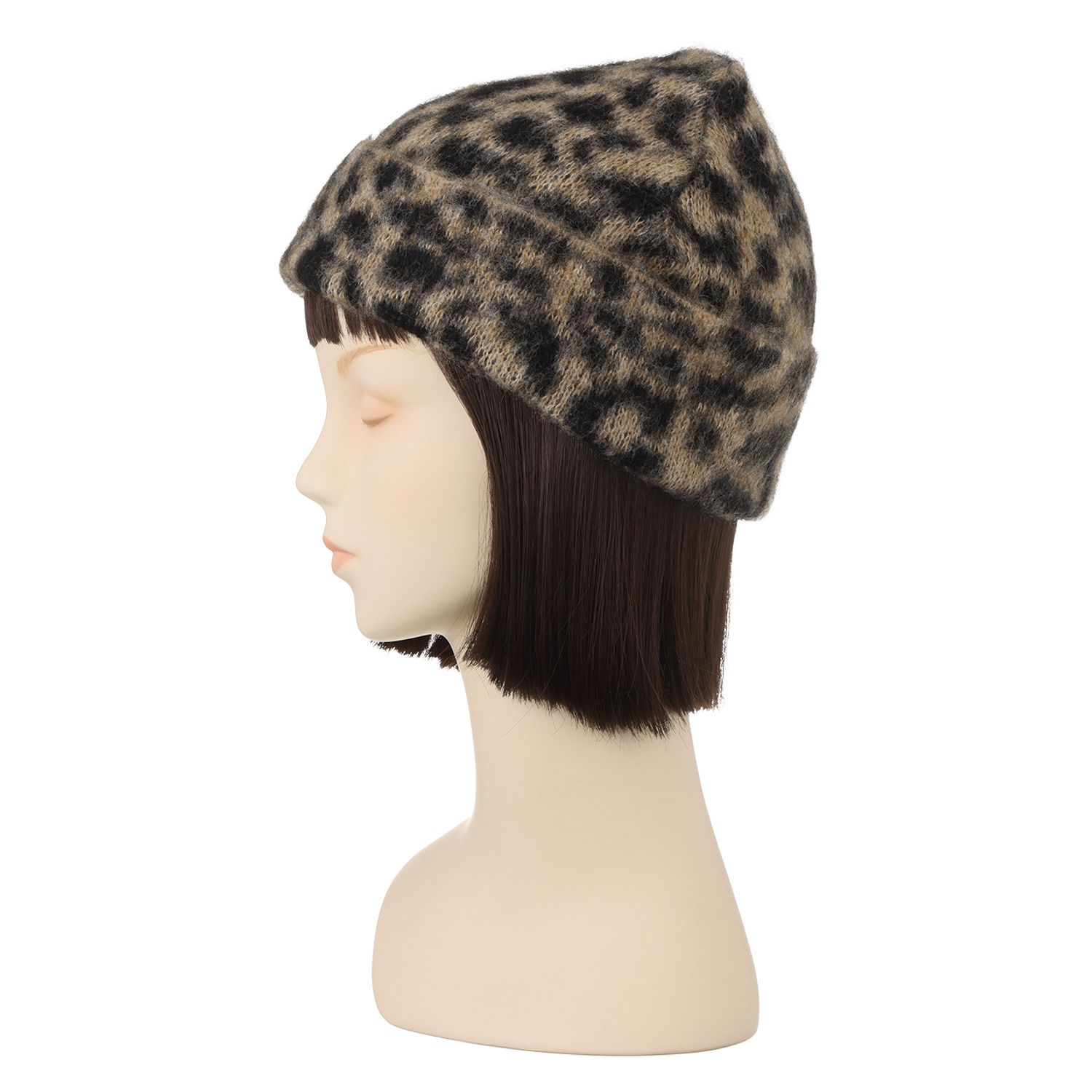 レイメイヤーズ イタリア製 アニマル柄ニット帽子