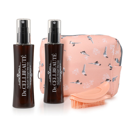 セルボーテ　スタイリング効果で　ハリコシツヤ美髪演出！　ハリコシストレート　ミストアイロン２本　ヘアクリップ＆　ポーチ付セット