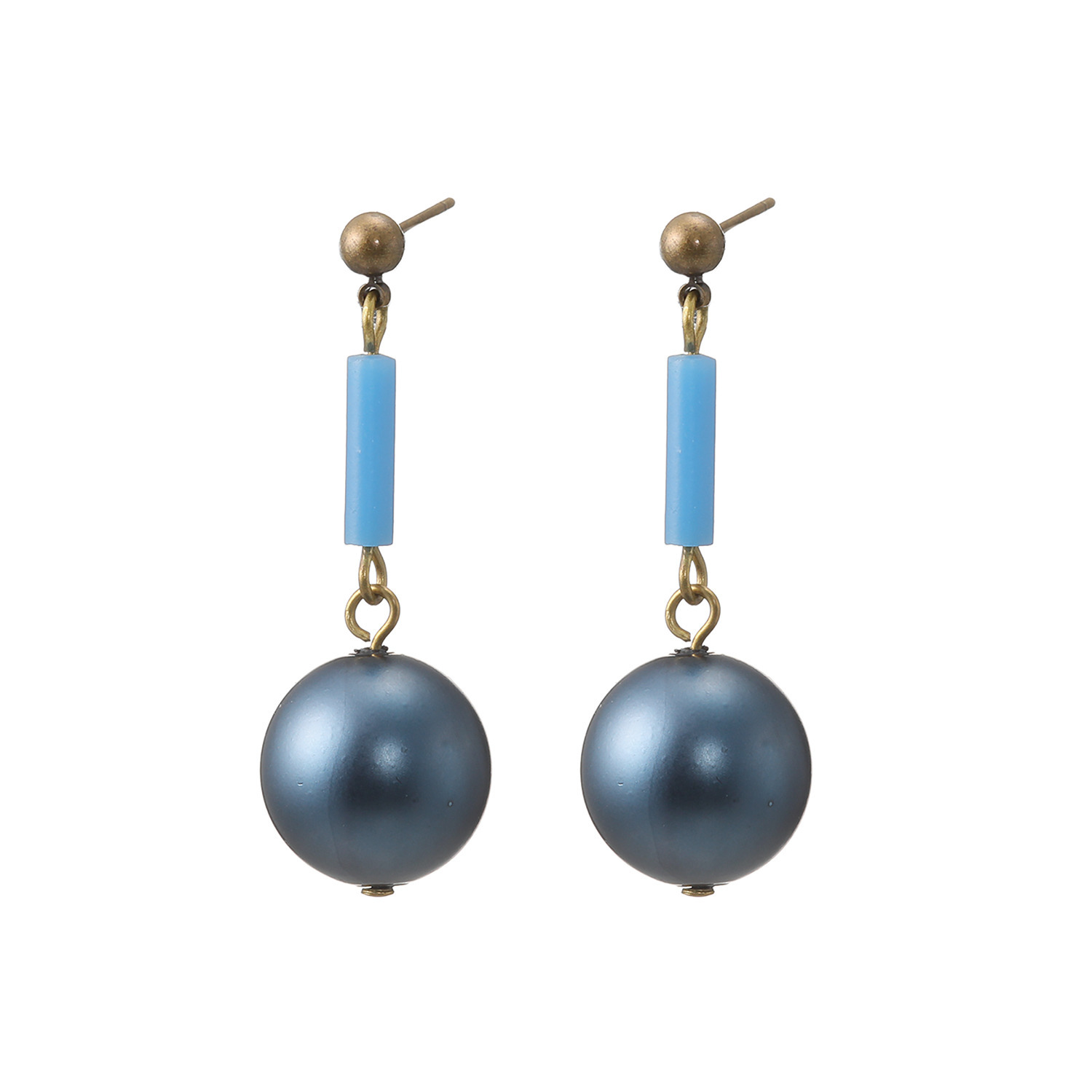 アビステ ウンゲル社 ガラスビーズ ブルームーン イヤリング／ピアス