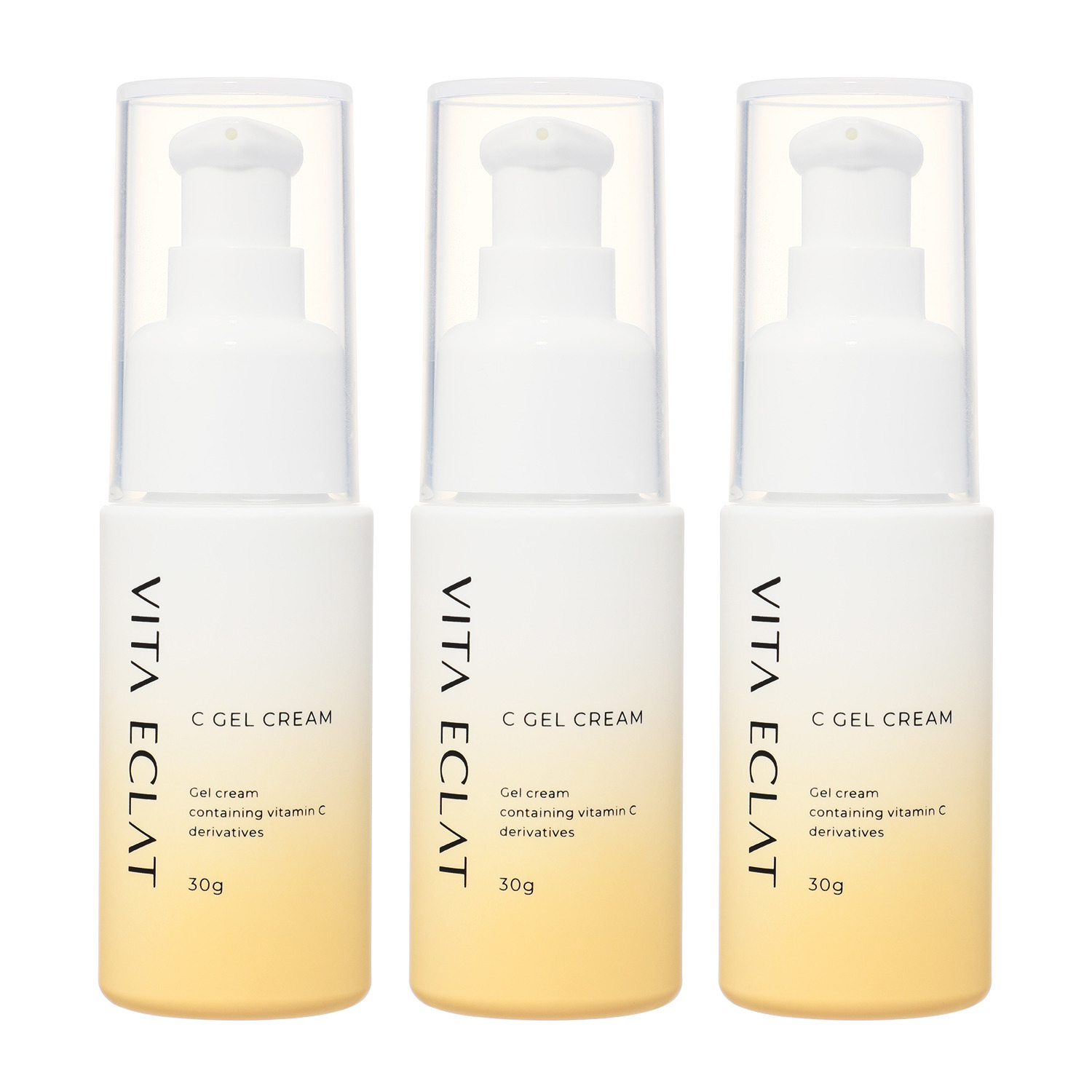 ビタエクラ ２つのビタミンＣ誘導体を １０％高配合！ １本でトータルスキンケア Ｃジェルクリーム ３本セット