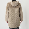 スタイル・ラヴィー キルティングアクセント 立体的なカットが新しい エコファー フーディーコート