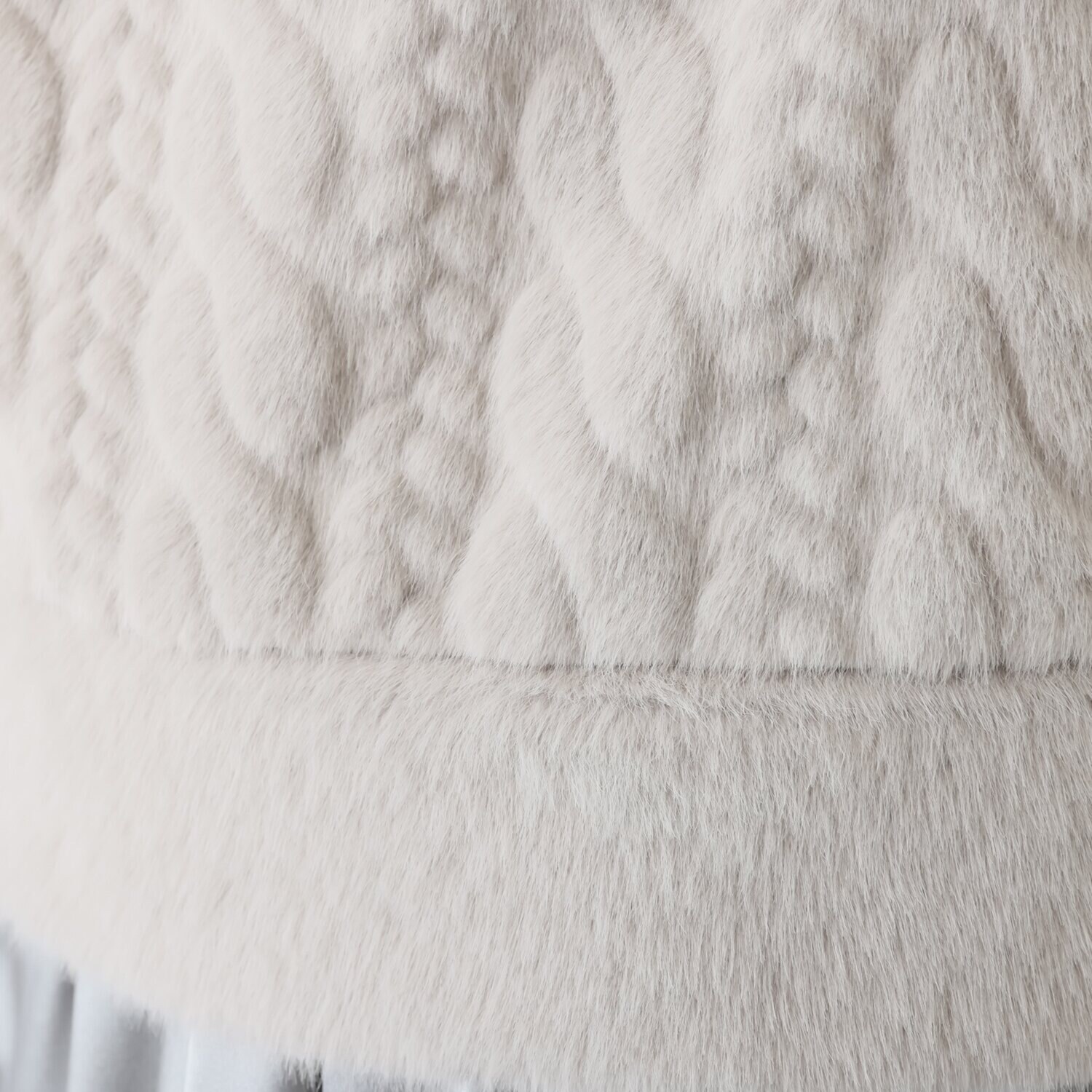 スタイル・ラヴィー ケーブル編風エコファー＆ 無地エコファーミックス コーディネイトＵＰ ガーリーベスト