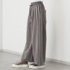 スタイル・ラヴィー ラインアクセント リブ付 モードなワイドパンツ