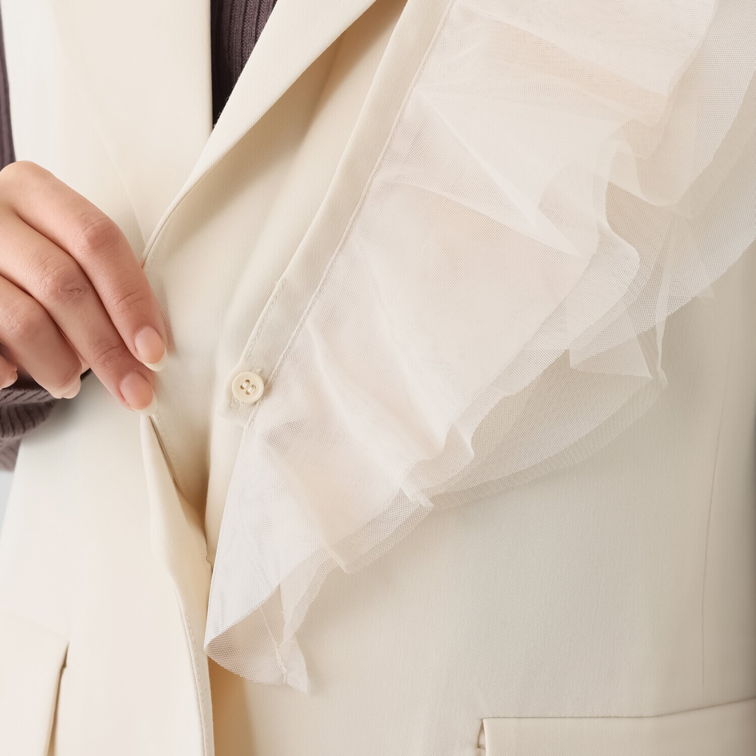 ボンボン・エ・ショコラ チュールパーツ付 ハンサムジレ