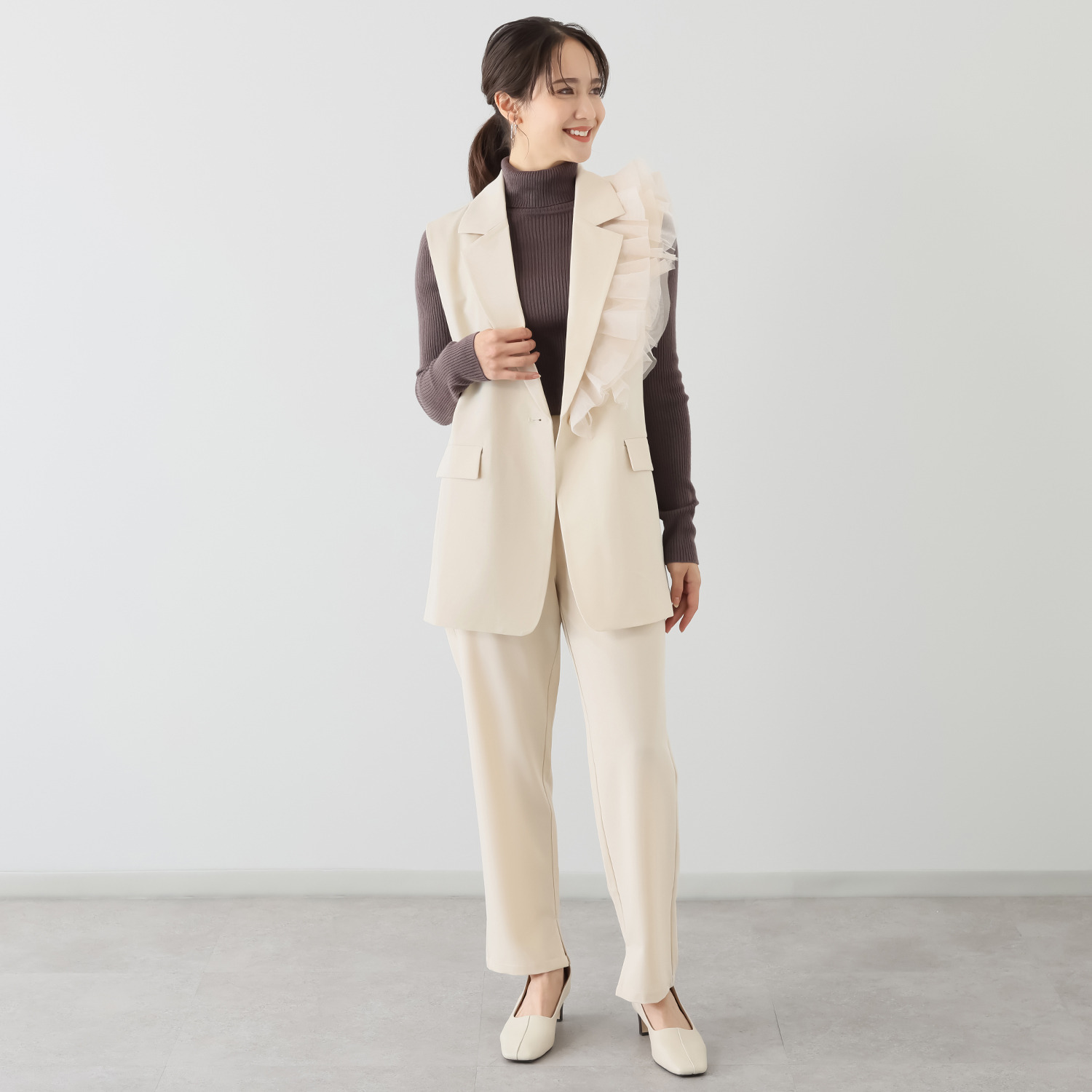 ボンボン・エ・ショコラ テーパードパンツ