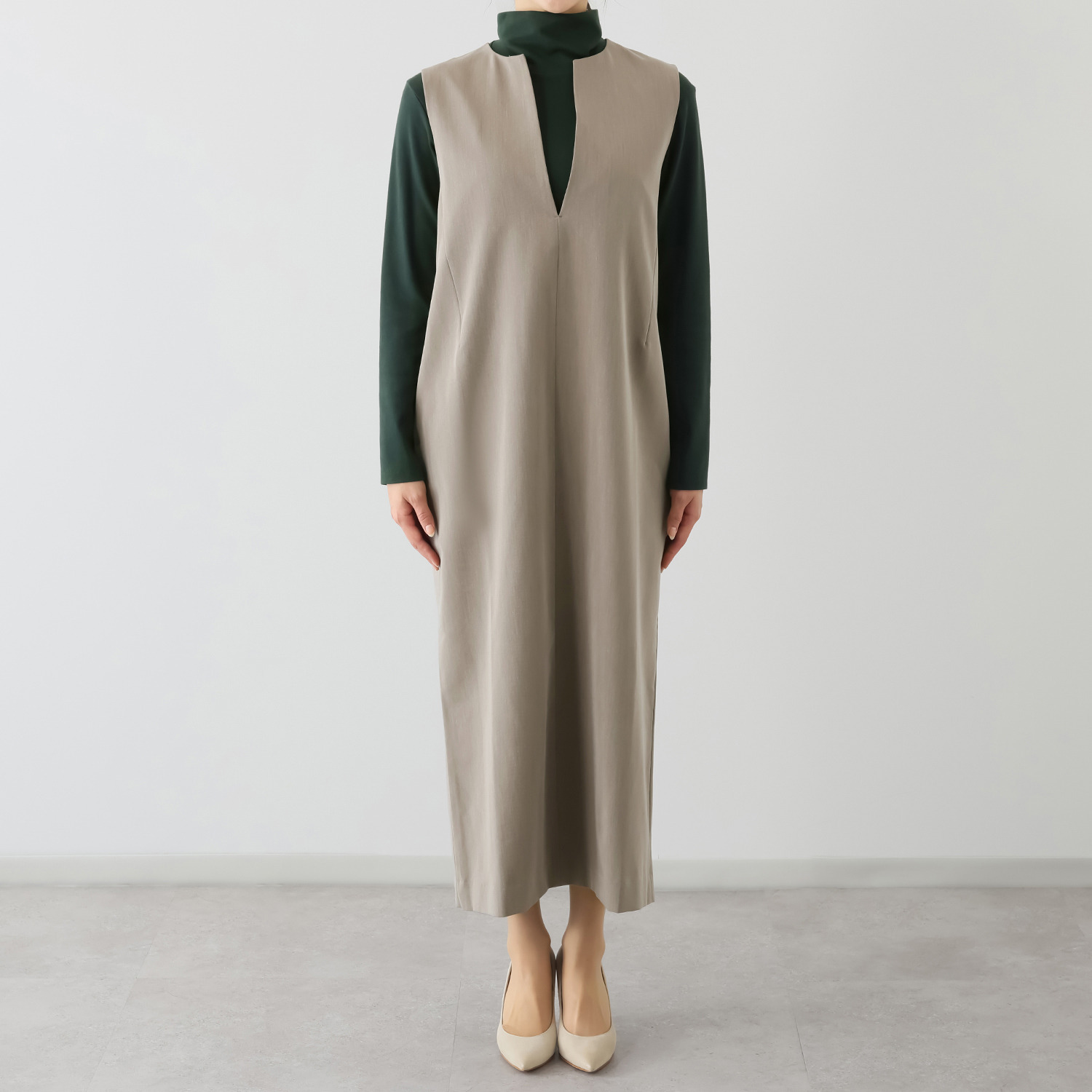 ボンボン・エ・ショコラ キーネック ジャンパースカートドレス