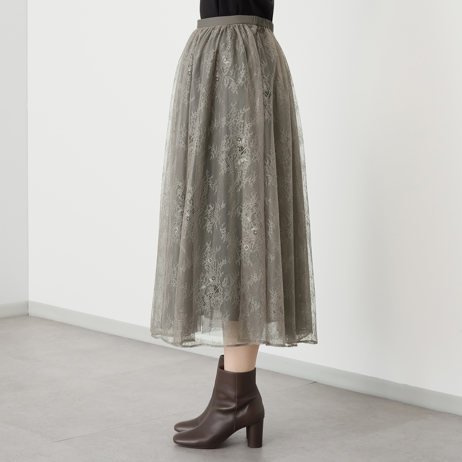 ボンボン・エ・ショコラ ペチコート付 ３ウェイレーススカート