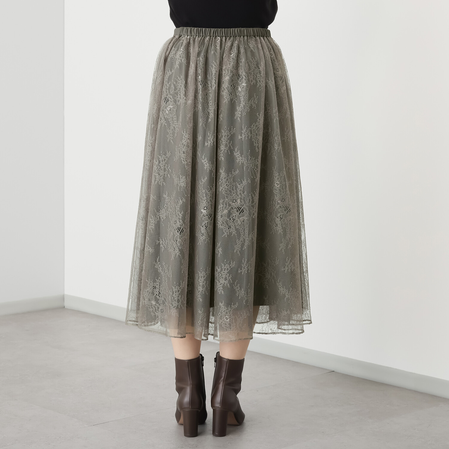 ボンボン・エ・ショコラ ペチコート付 ３ウェイレーススカート