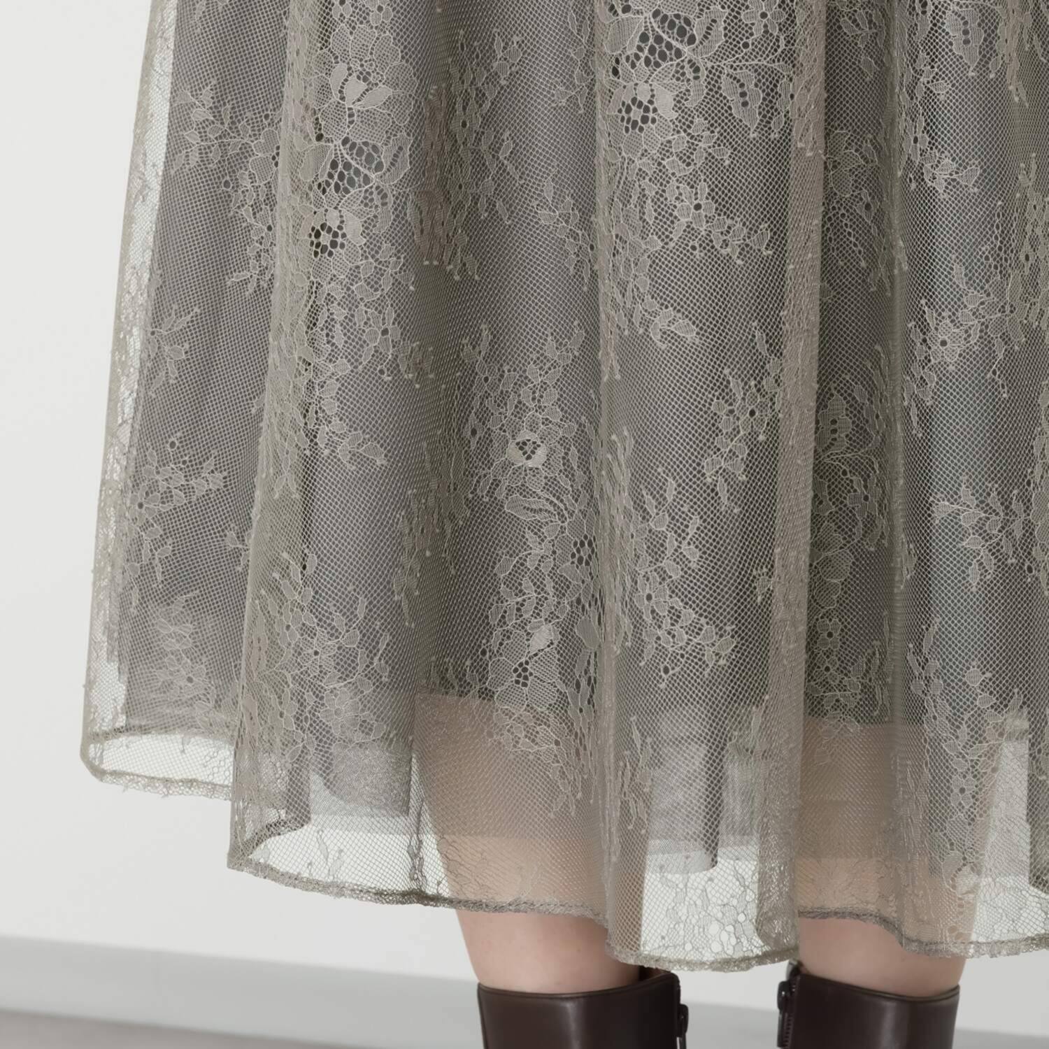 ボンボン・エ・ショコラ ペチコート付 ３ウェイレーススカート