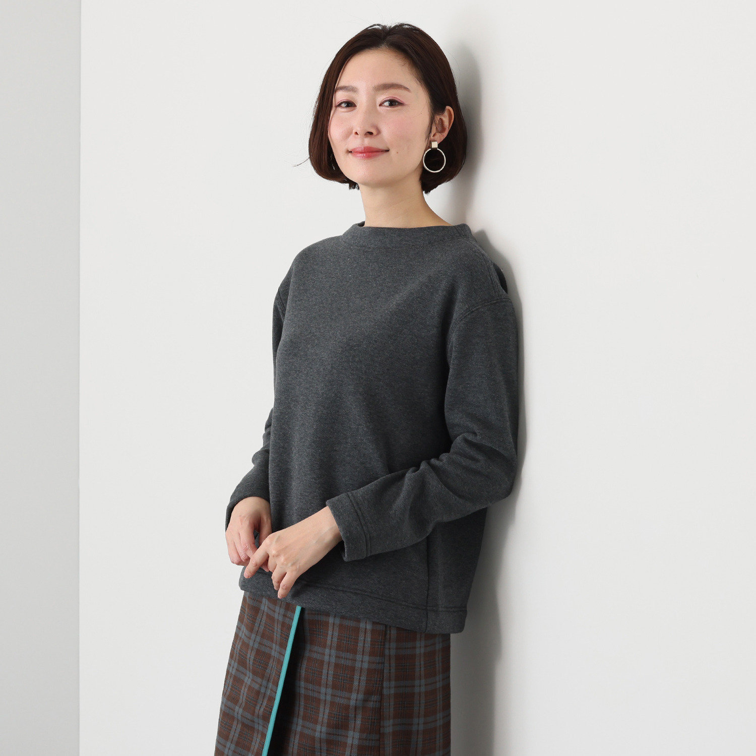 モカサン　ジュンコシマダ 中綿キルトコート＆ 吸湿発熱 ボーダープルオーバー＆ 裏起毛プルオーバー 冬のハッピー３点セット