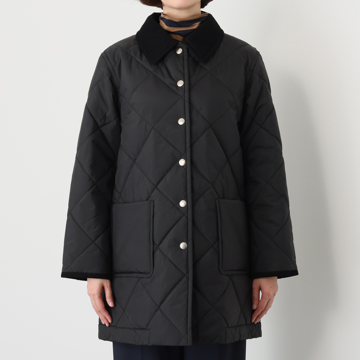 モカサン　ジュンコシマダ 中綿キルトコート＆ 吸湿発熱 ボーダープルオーバー＆ 裏起毛プルオーバー 冬のハッピー３点セット