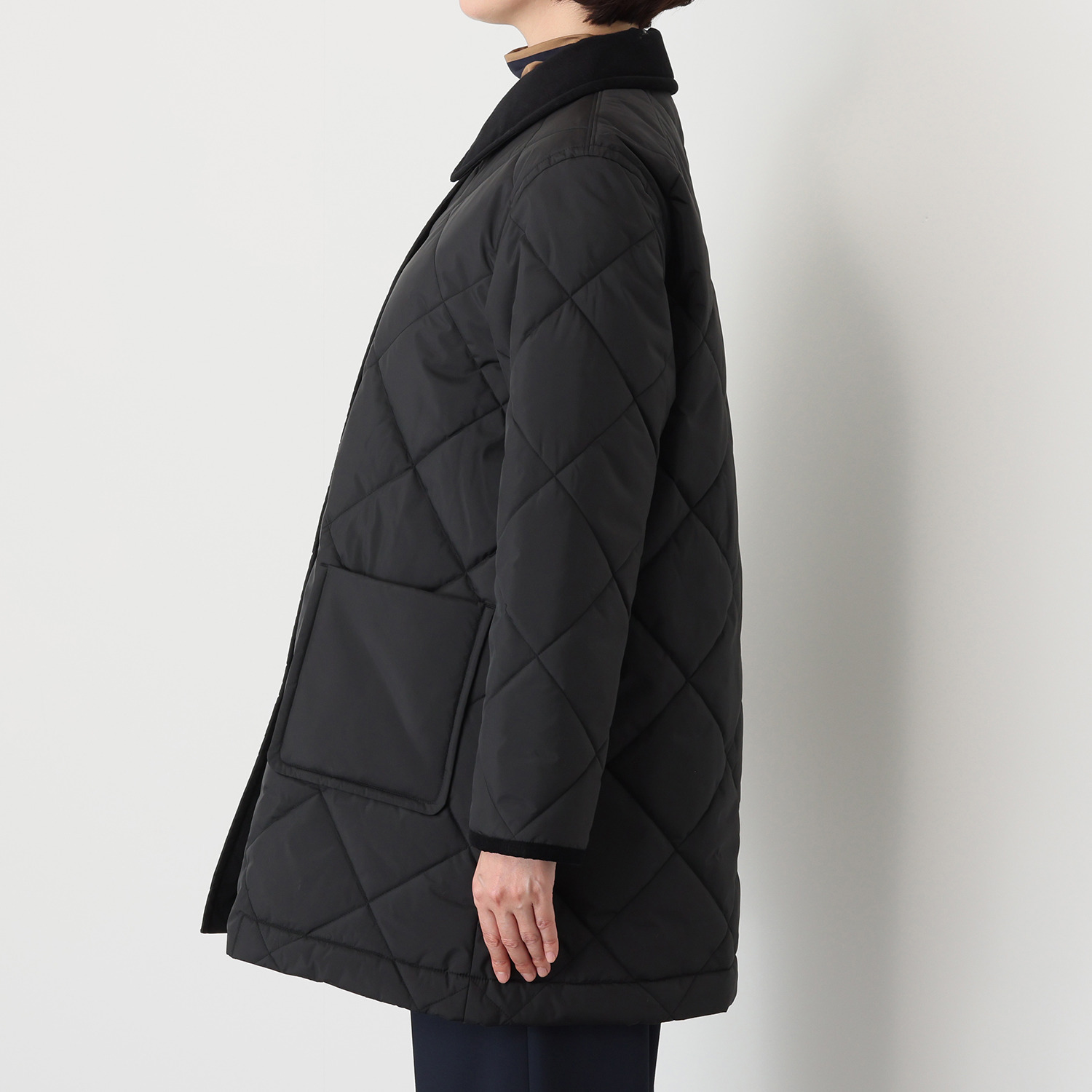 モカサン　ジュンコシマダ 中綿キルトコート＆ 吸湿発熱 ボーダープルオーバー＆ 裏起毛プルオーバー 冬のハッピー３点セット