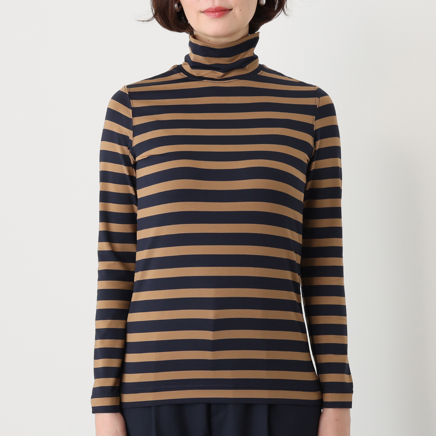 モカサン　ジュンコシマダ 中綿キルトコート＆ 吸湿発熱 ボーダープルオーバー＆ 裏起毛プルオーバー 冬のハッピー３点セット