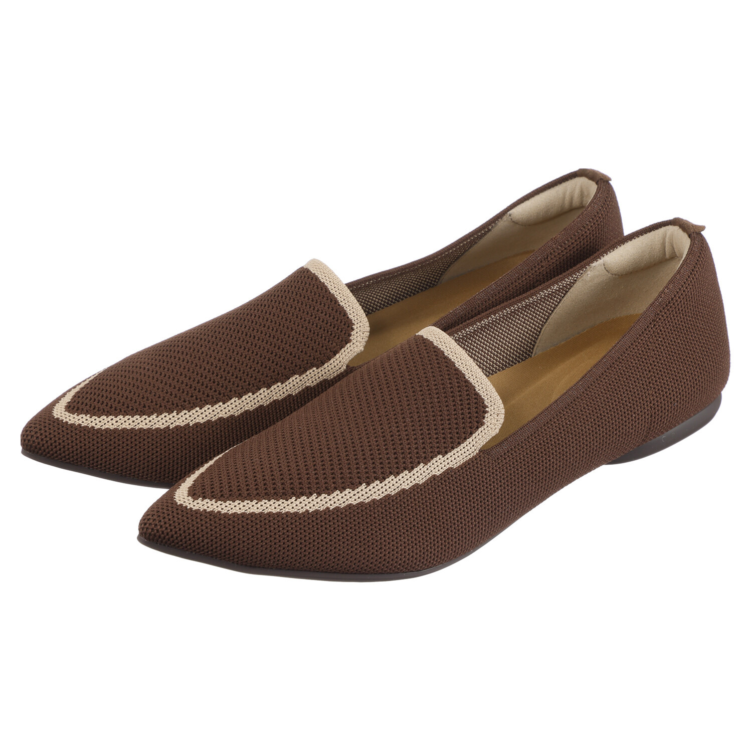 ニカル 洗濯機で丸洗いＯＫ！ バイカラーニットパンプス ＜ランドリーネット付＞