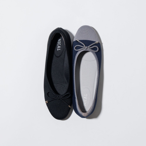 ニカル 洗濯機で丸洗いOK! リボンニットパンプス <ランドリーネット付> ニカル 洗濯機で丸洗いOK! リボンニットパンプス <ランドリーネット付>