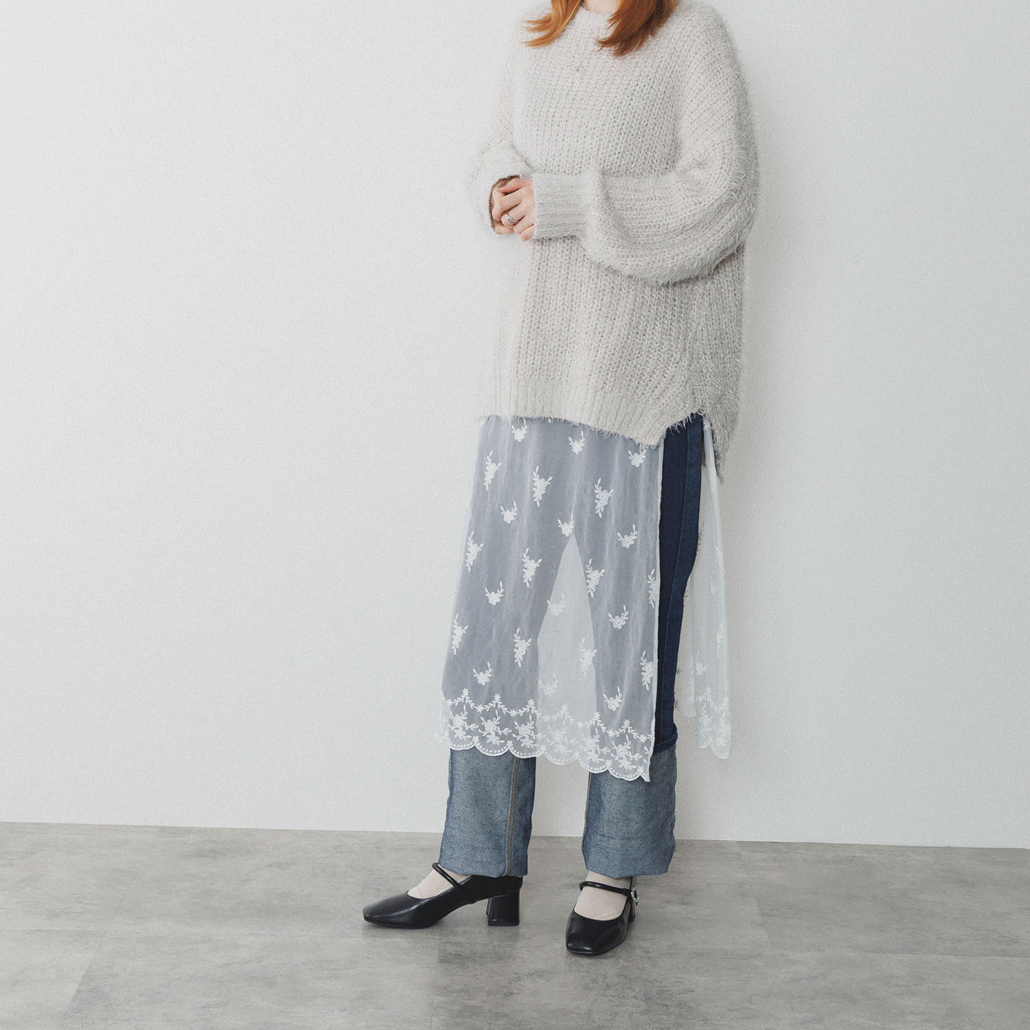 ニカル スクエアトゥ メリージェーンパンプス