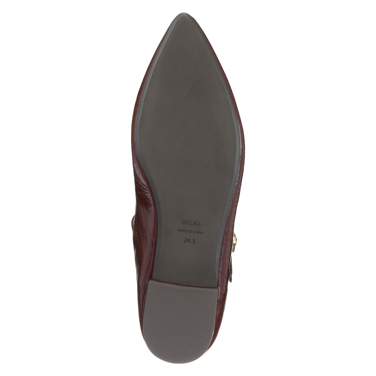 ニカル ダイヤＴストラップ フラットパンプス