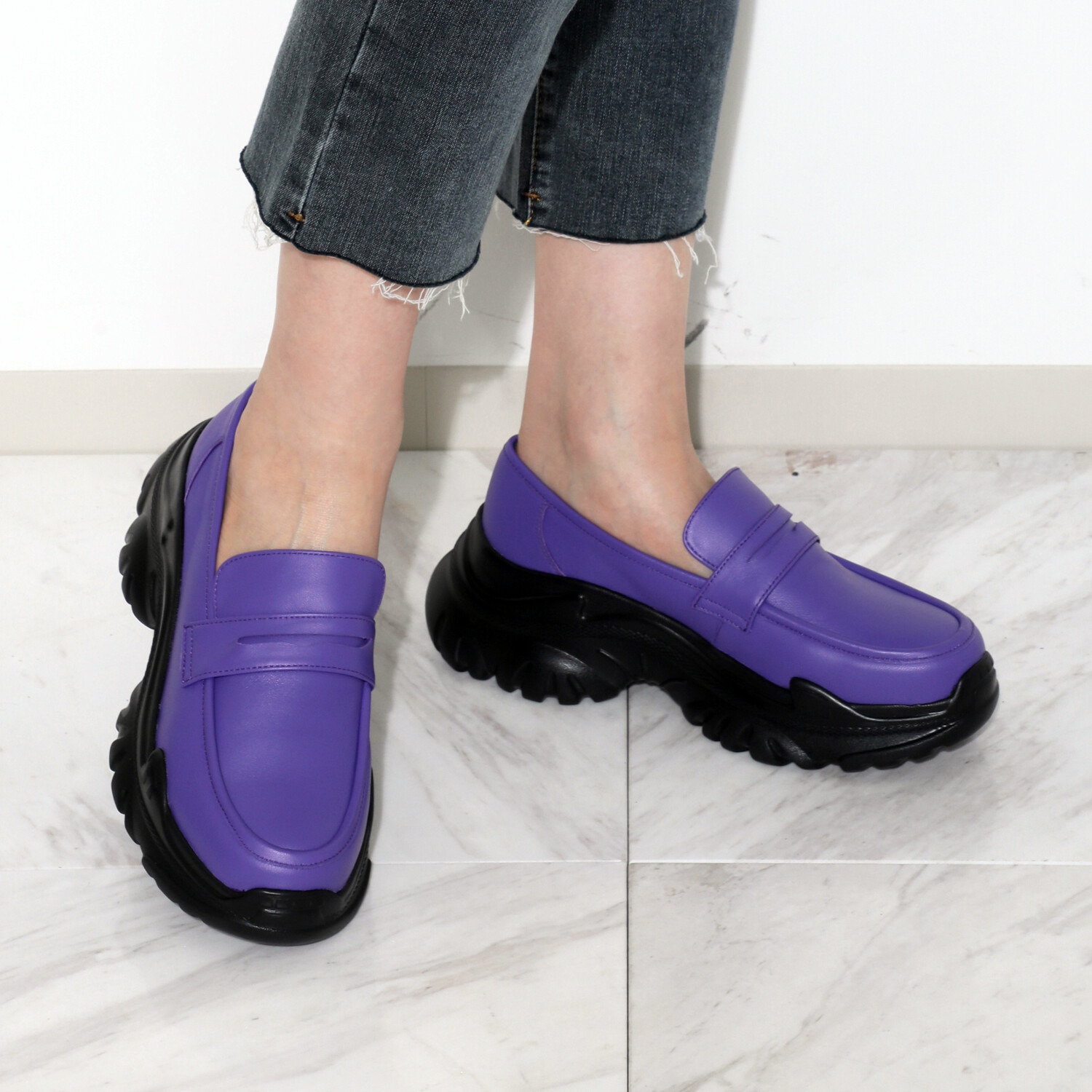 ニカル ボリュームソール ローファー