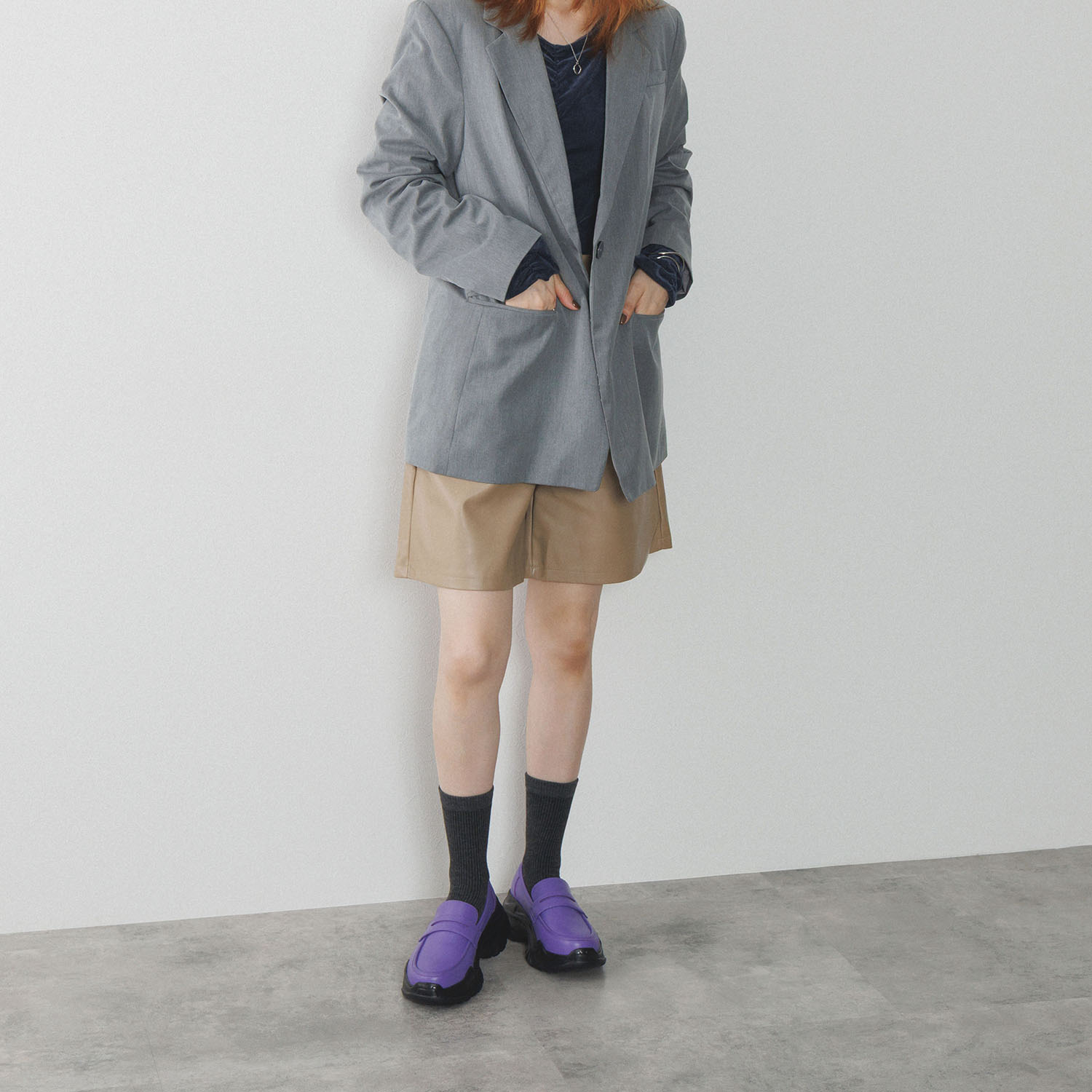 ニカル ボリュームソール ローファー