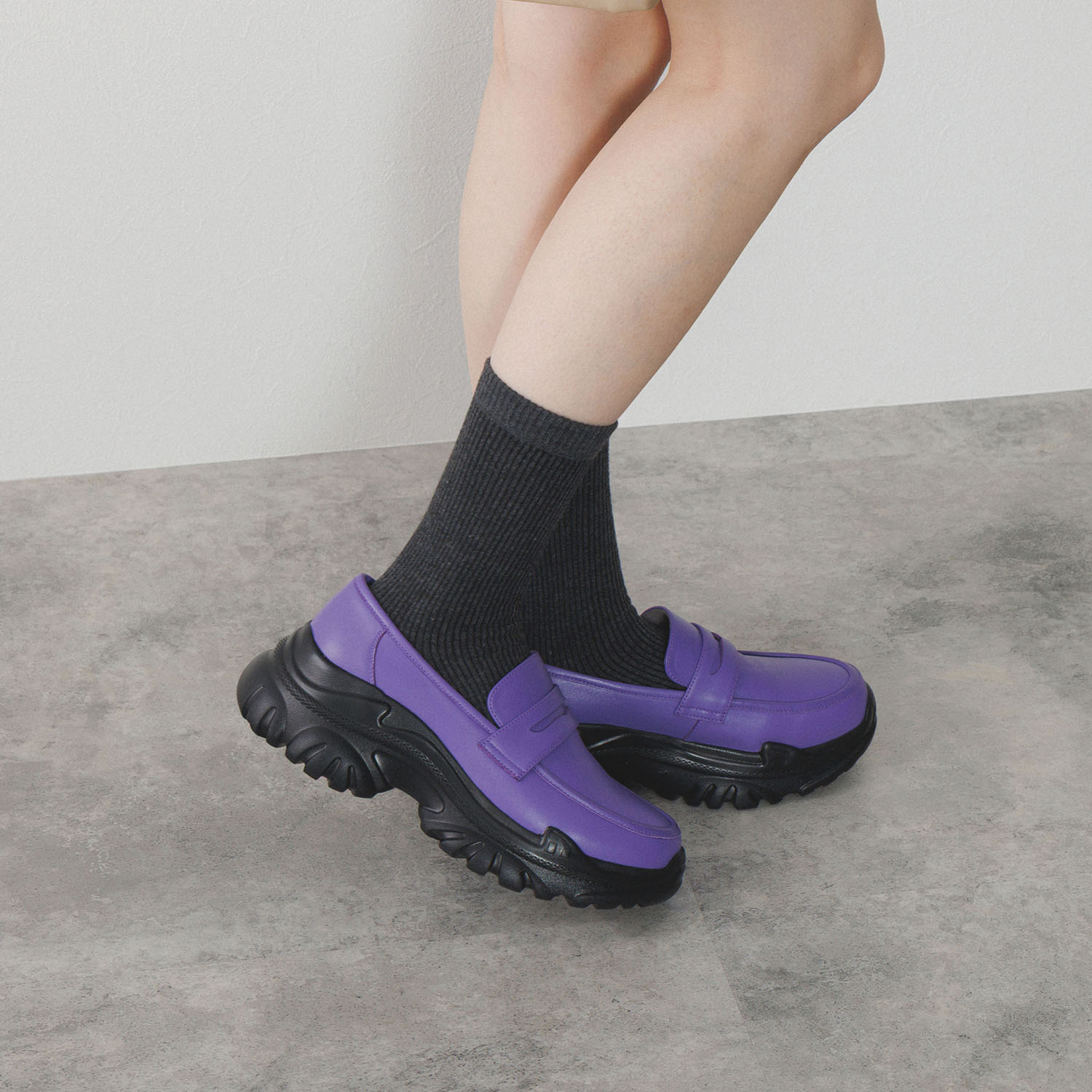 ニカル ボリュームソール ローファー