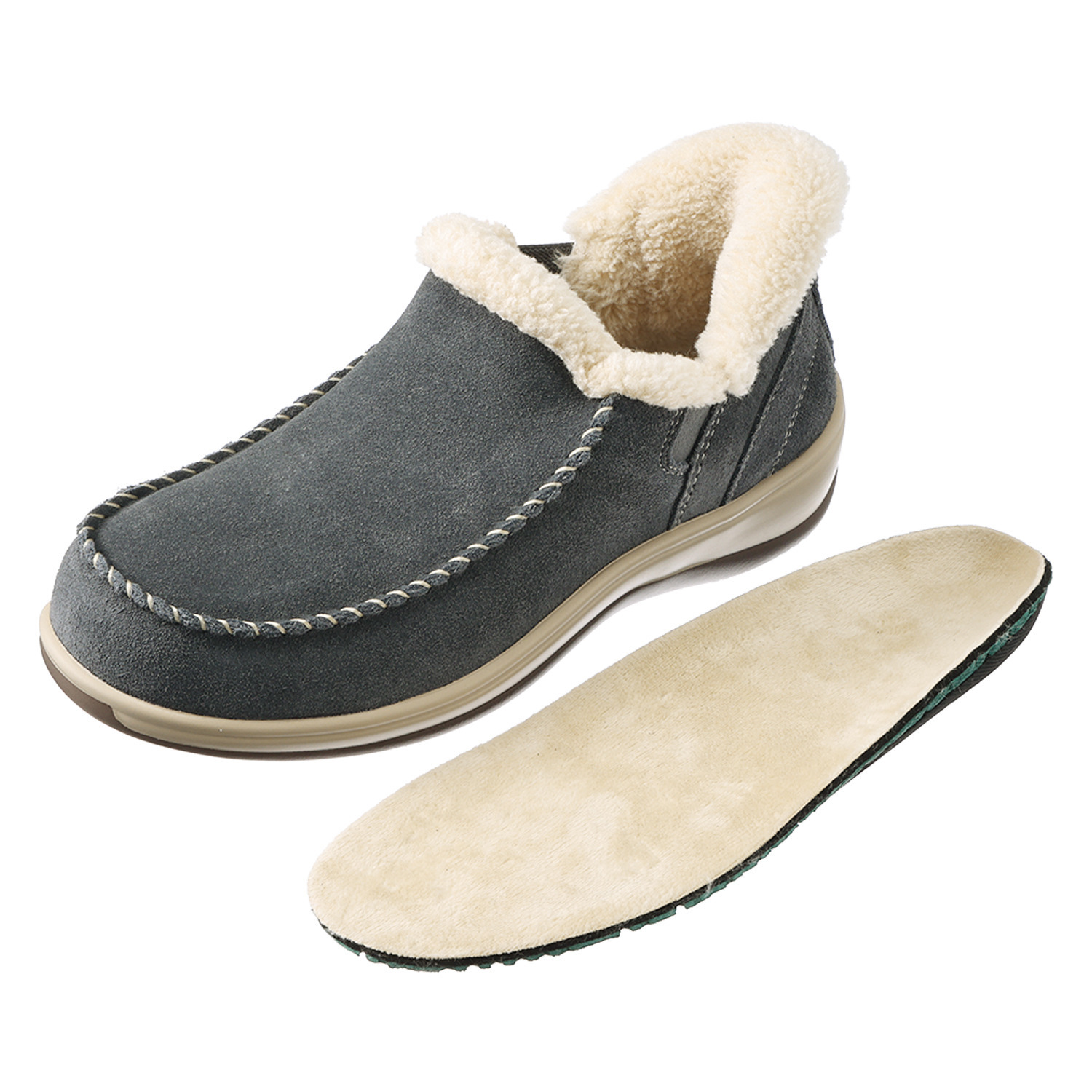 オーソフィート はっ水・防滑・着脱簡単！ 牛革スエード ショートブーツ＜ロリン＞