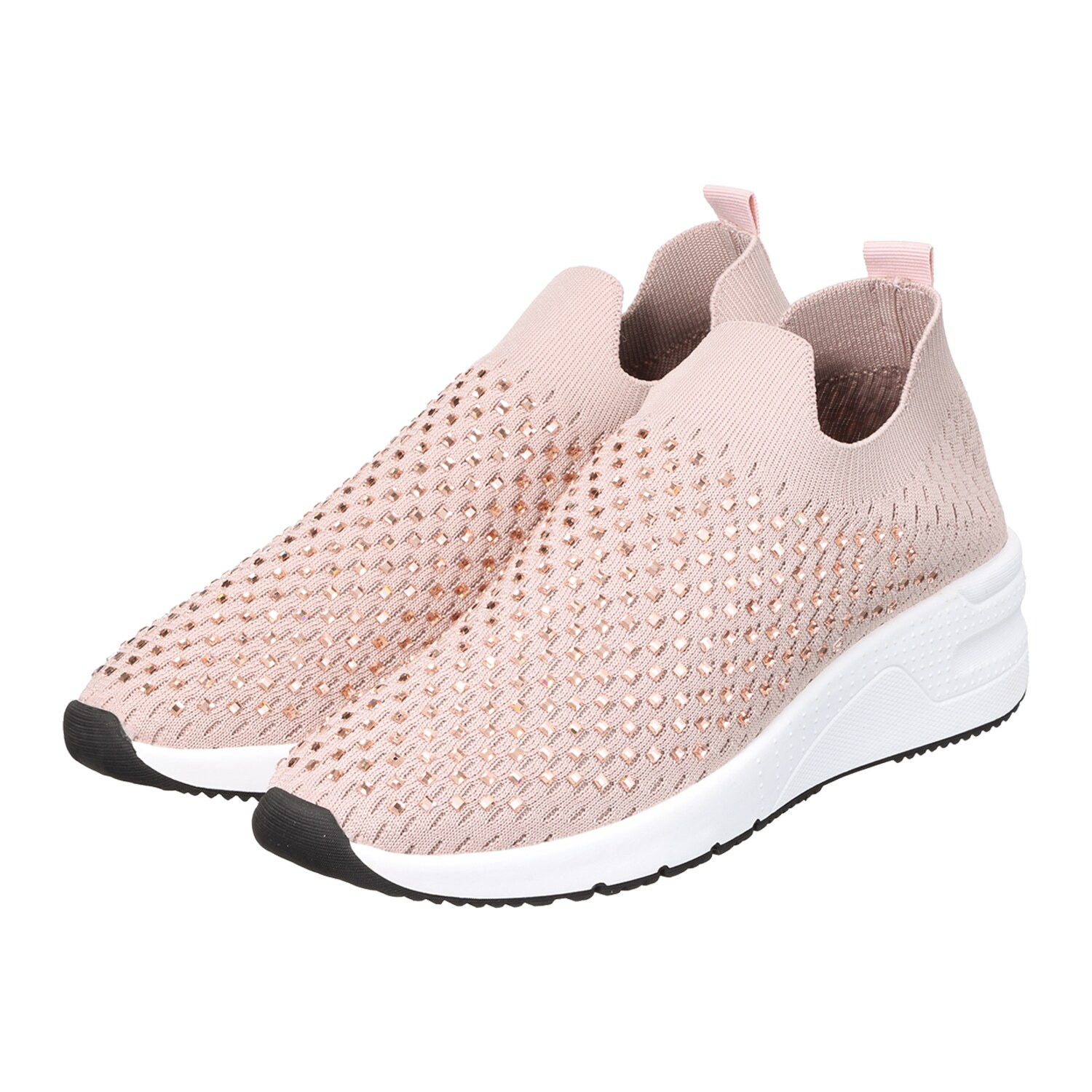 モルティ スクエアカット スパークルビジュウ ニットスニーカー