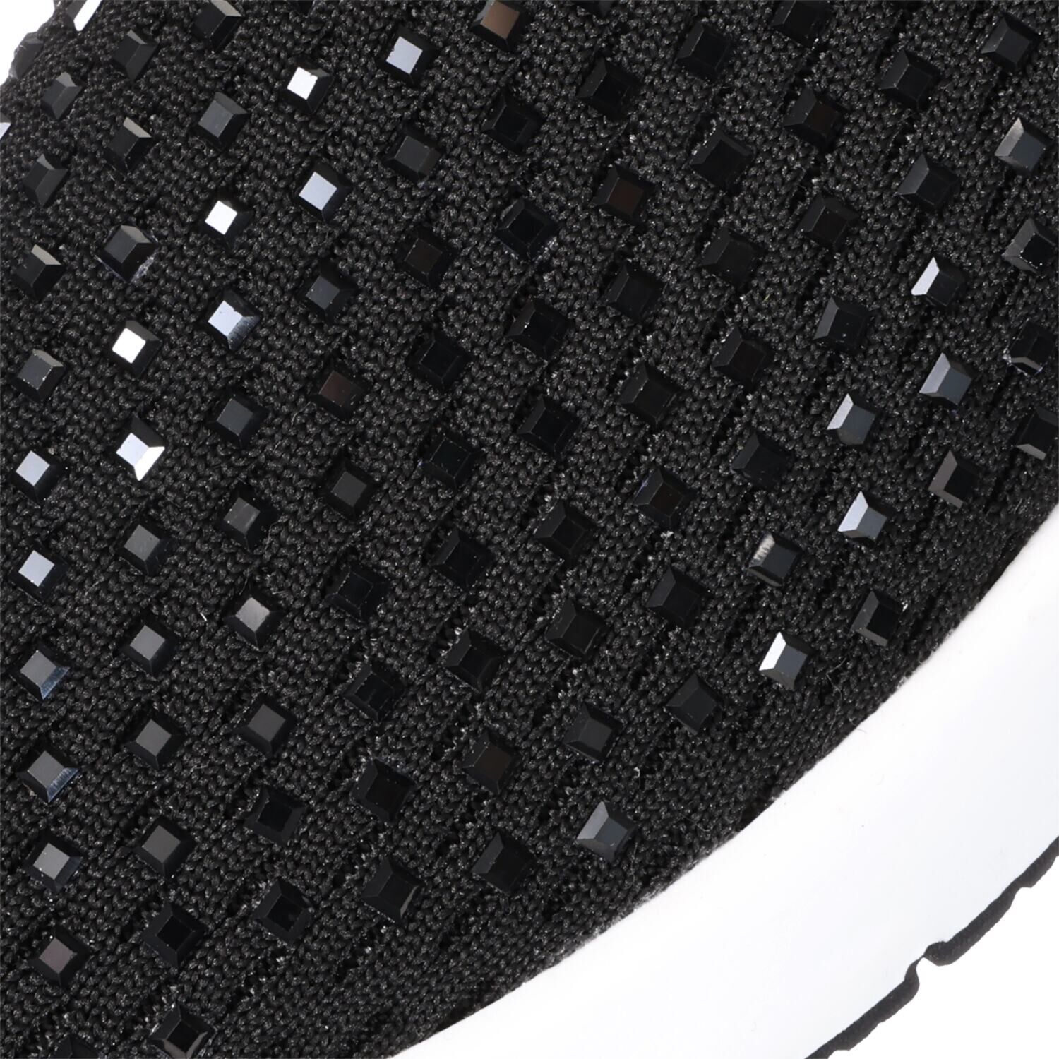 モルティ スクエアカット スパークルビジュウ ニットスニーカー