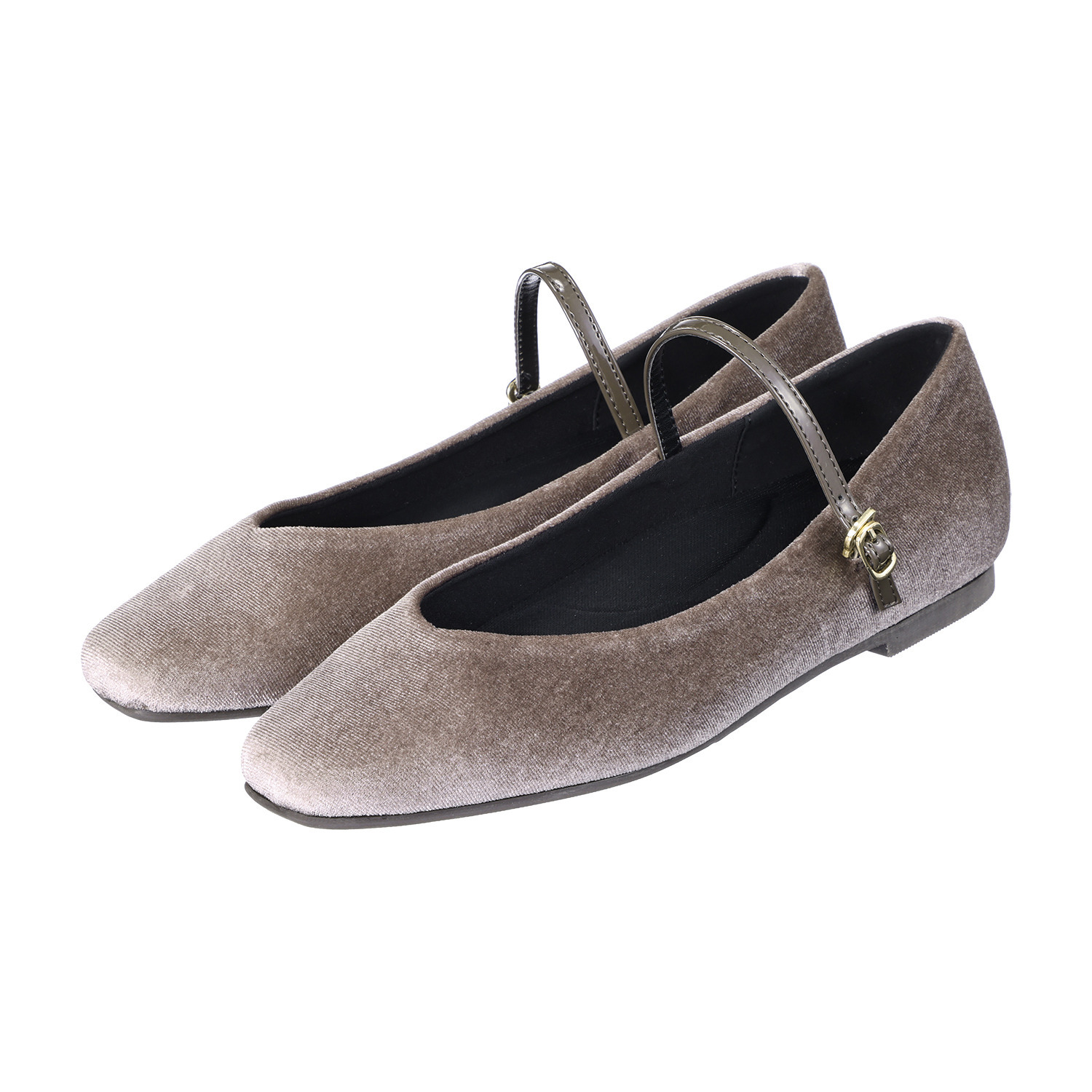 モルティ ベロア メリージェーンパンプス