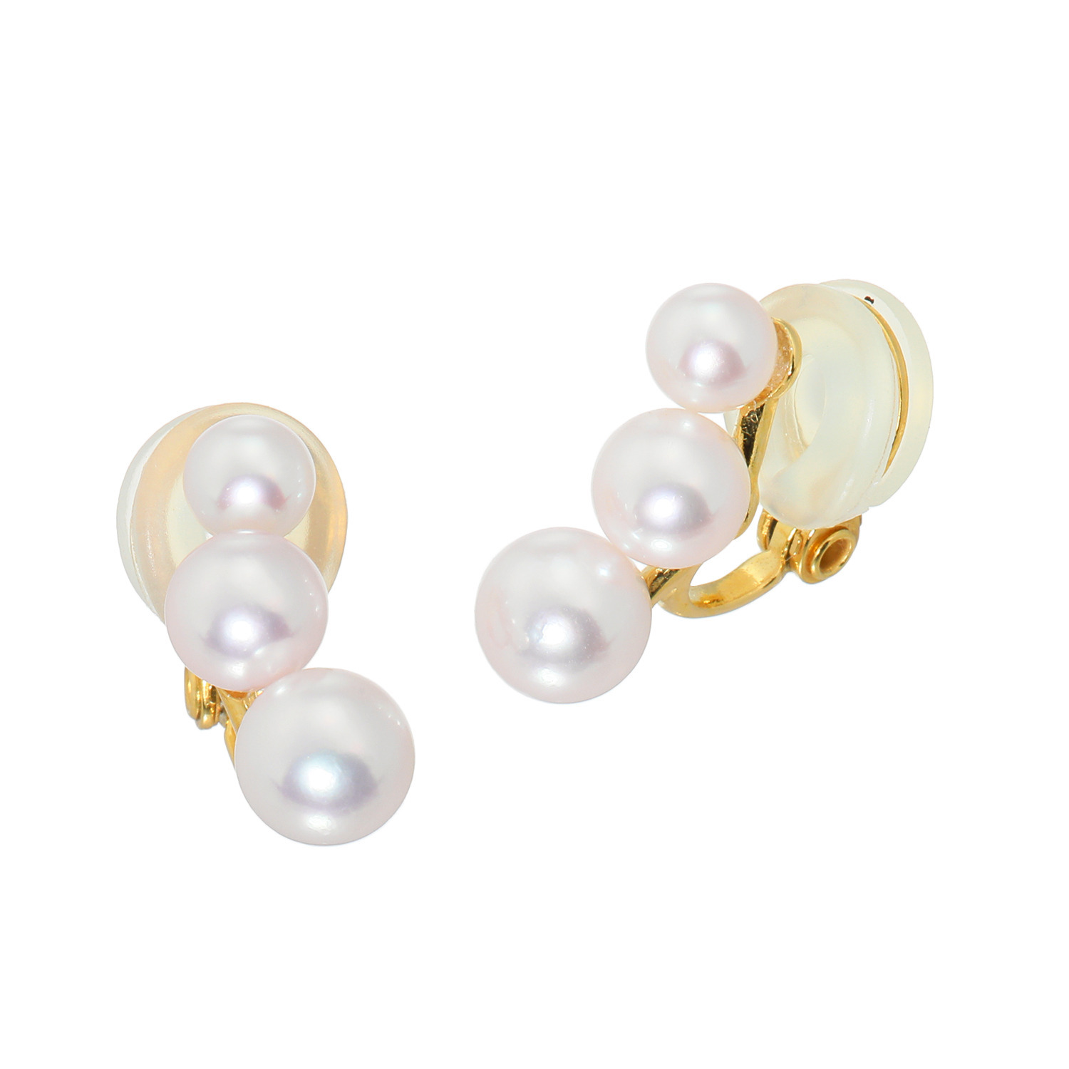 ジュペレ 国産ベビーアコヤパール フローライン グラデーション イヤリング／ピアス