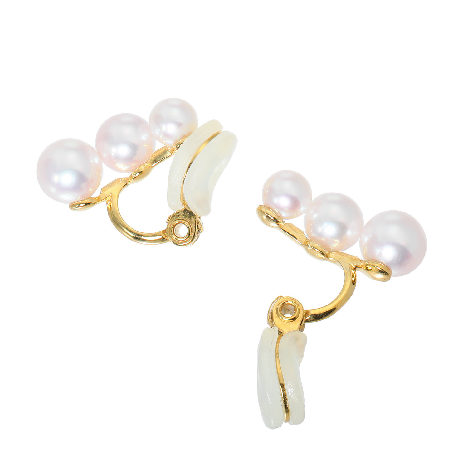 ジュペレ 国産ベビーアコヤパール フローライン グラデーション イヤリング／ピアス