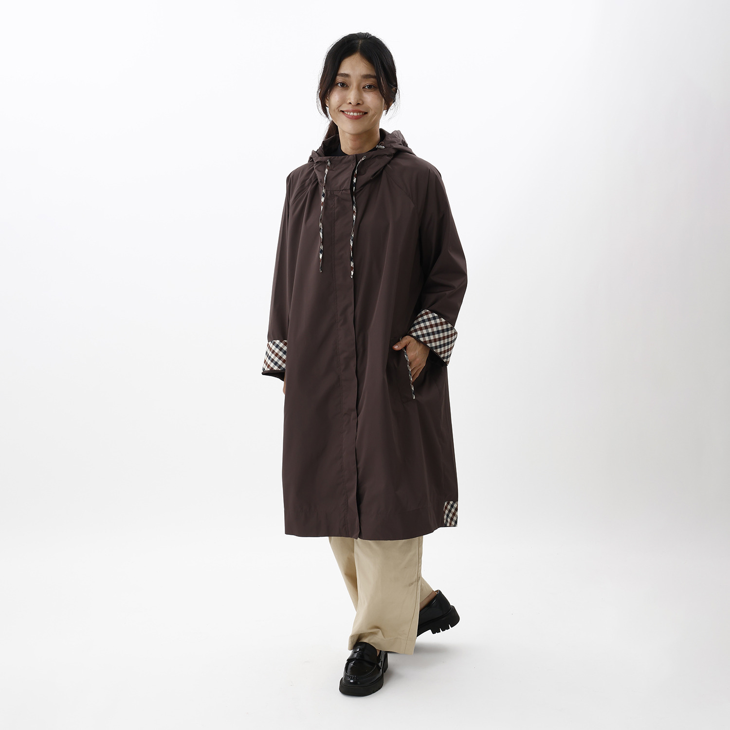 アクアスキュータム 防水・はっ水・防風 全天候型 ポケッタブルモッズコート