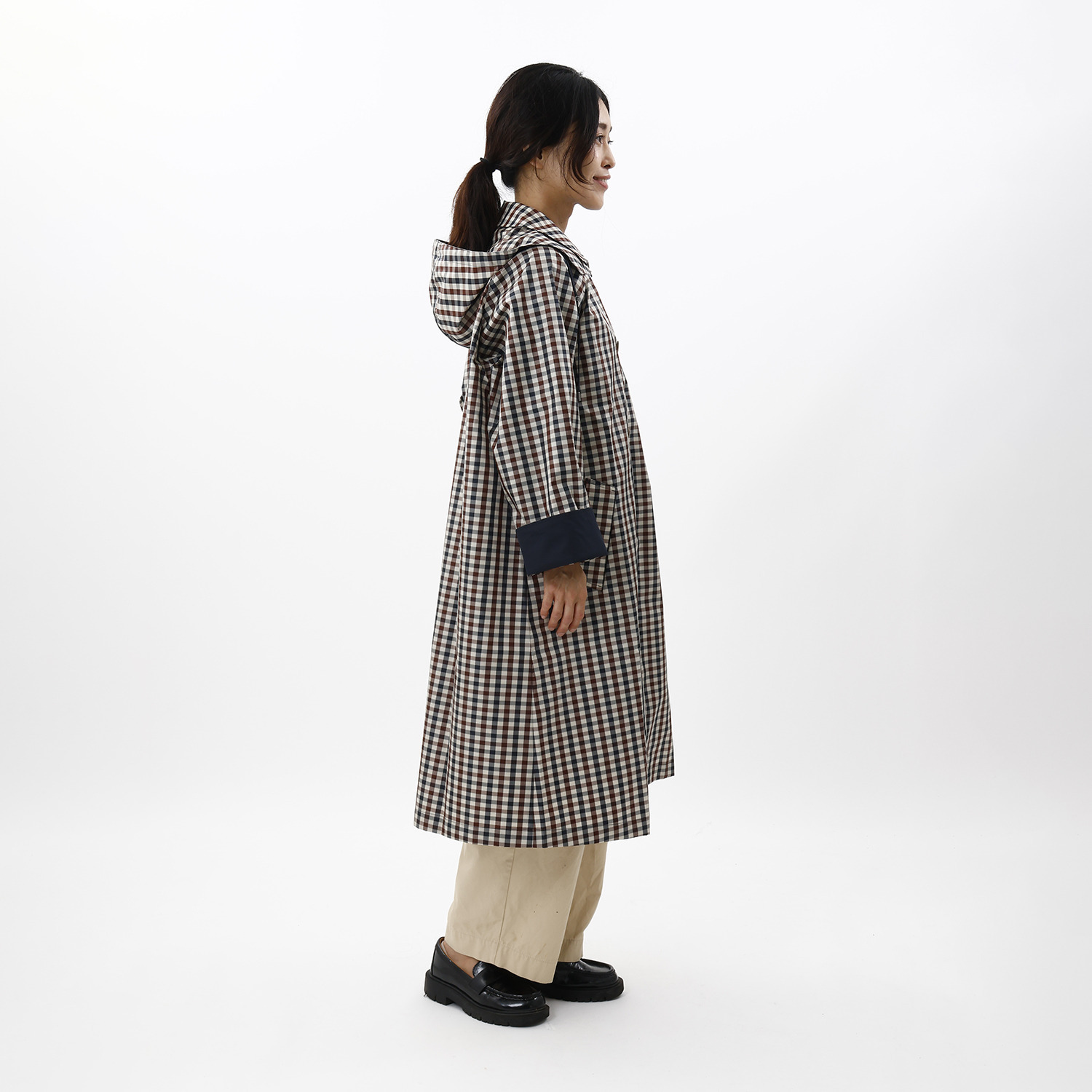 アクアスキュータム 防水・はっ水・防風 全天候型 ポケッタブル ステンカラーコート