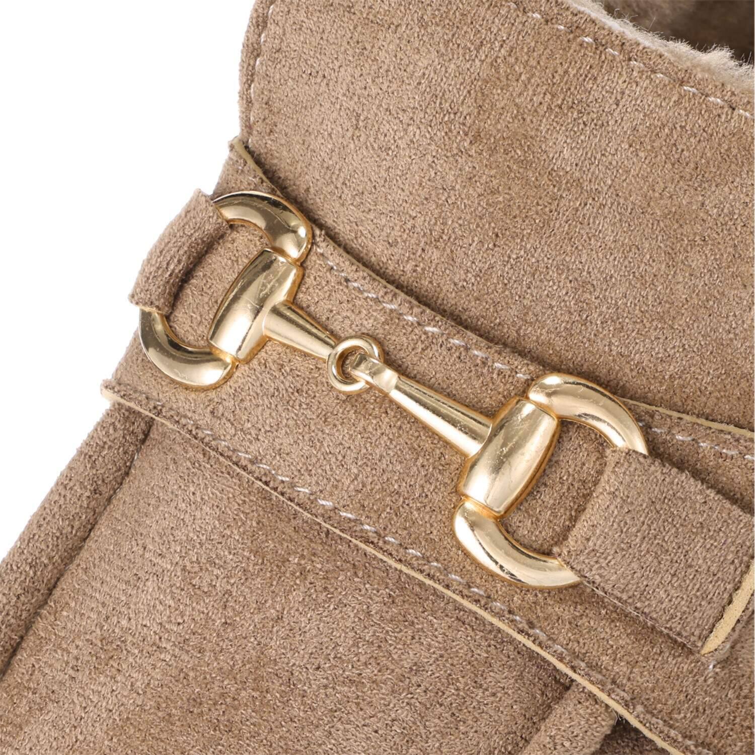 ズッカ　クラブ 内側あったか ビットデザイン 厚底ミュールローファー