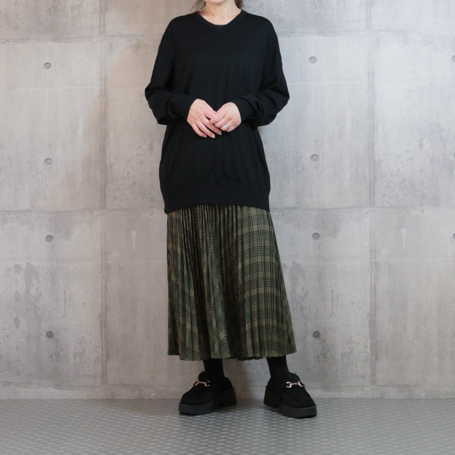 ズッカ　クラブ 内側あったか ビットデザイン 厚底ミュールローファー