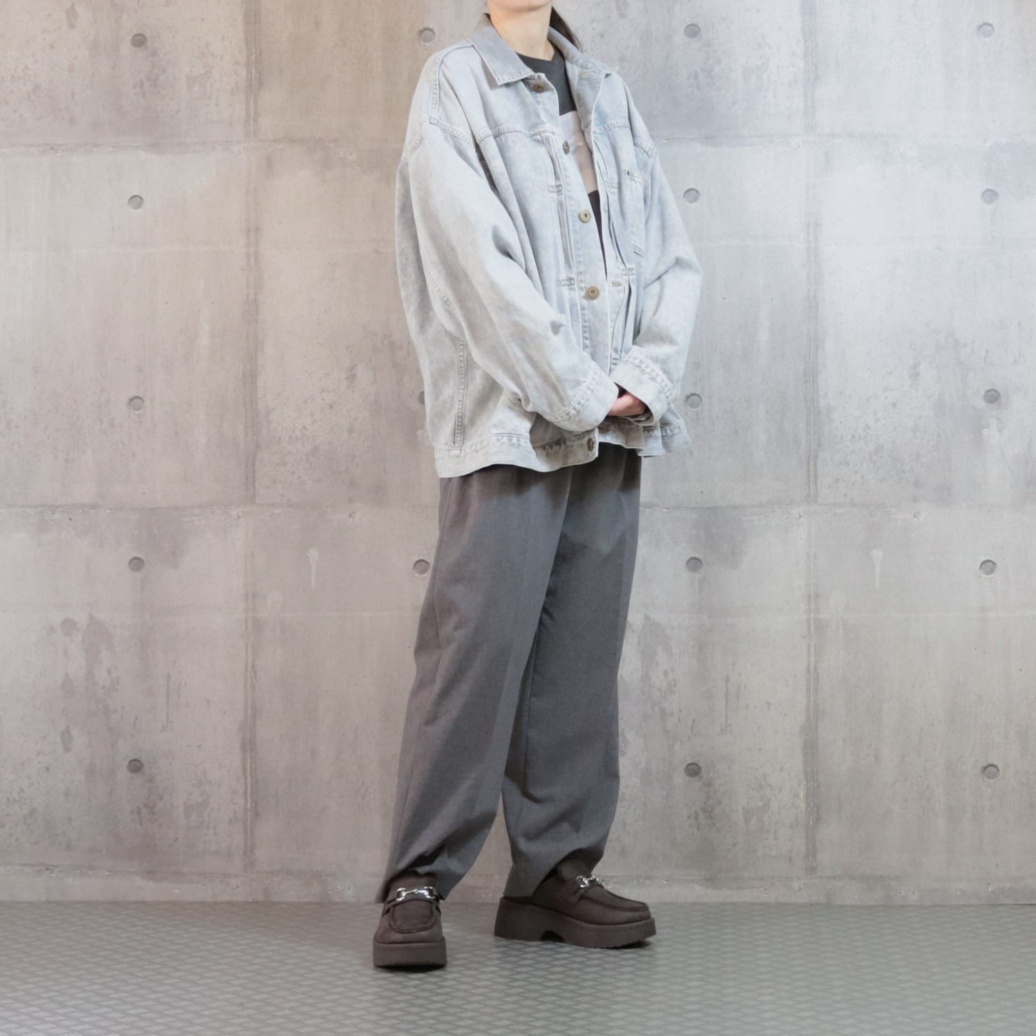 ズッカ　クラブ 内側あったか ビットデザイン 厚底ミュールローファー