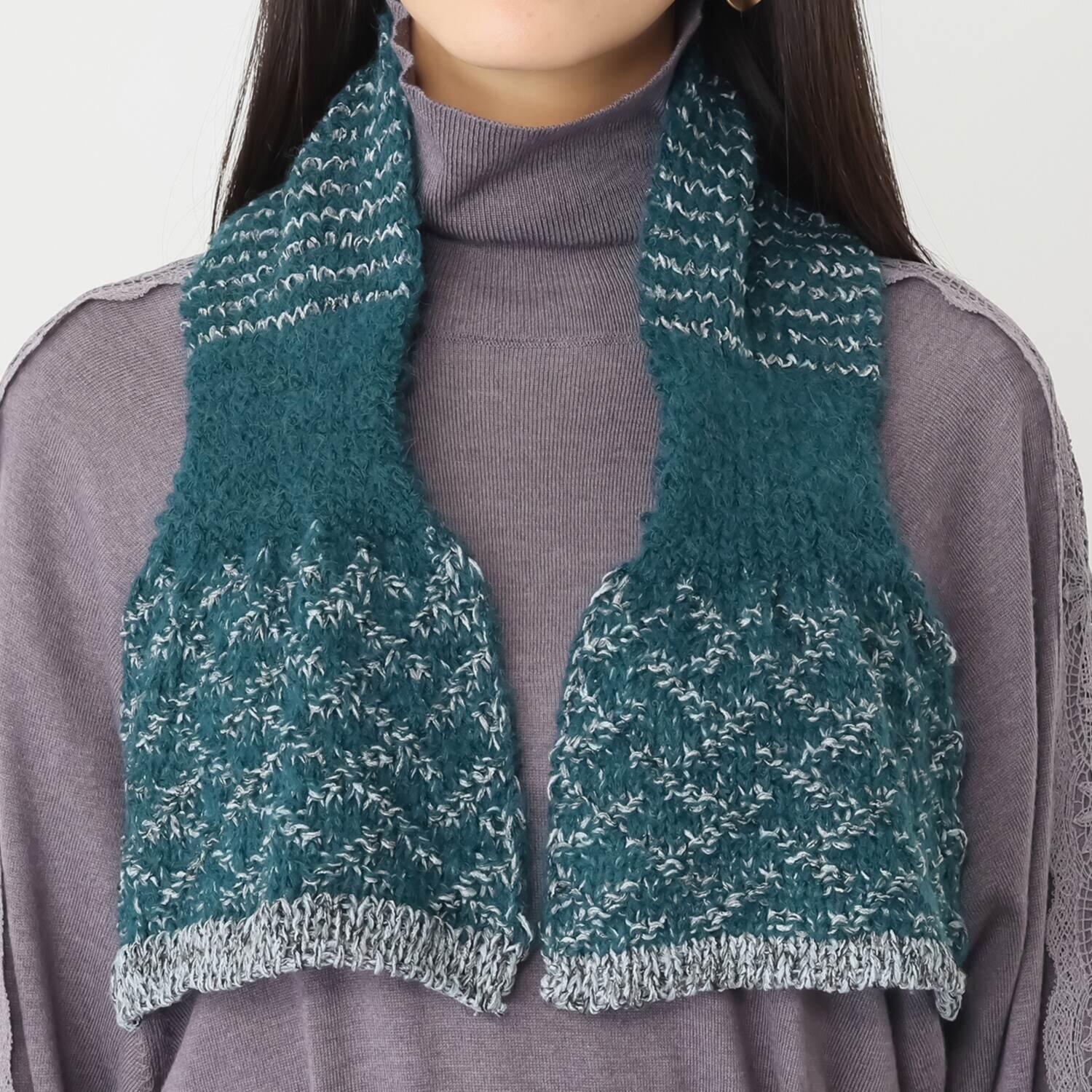 ベル・モード 日本製 差し込み式 ミックスニット プチマフラー