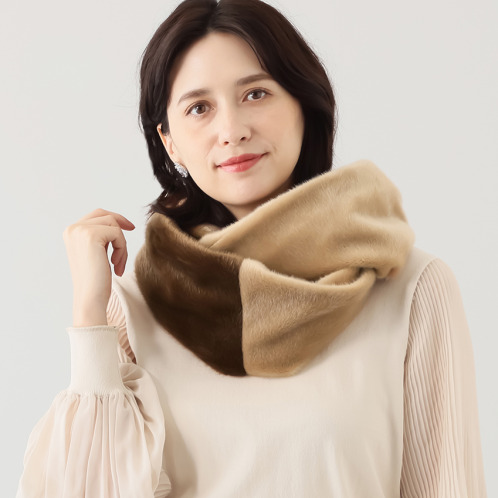 ユキコ　ハナイ カラーブロッキング シルキータッチ ラグジュアリースヌード