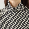 フーア ジオメトリック柄 ハイネック カットソープルオーバー