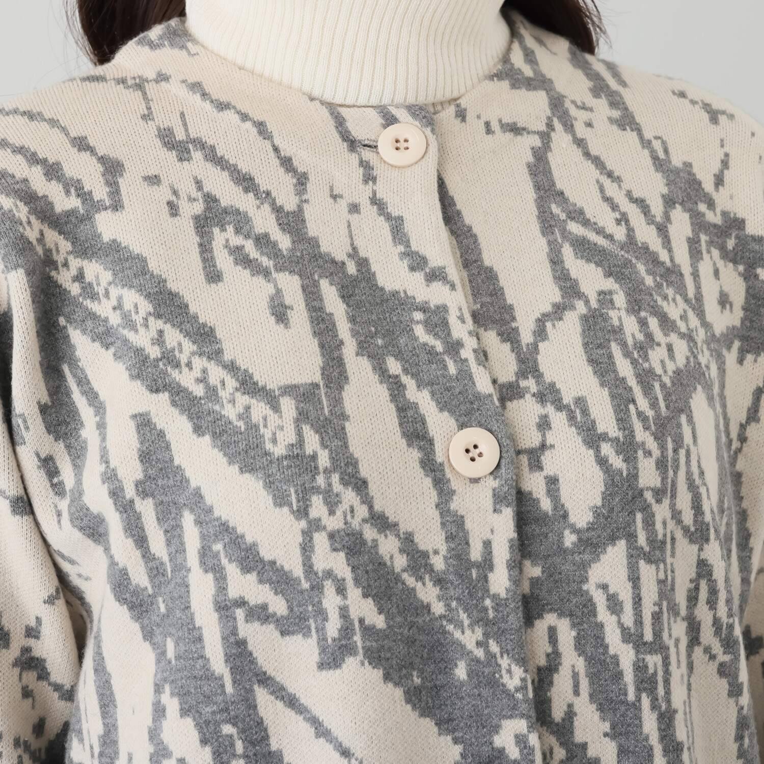 フーア ジャガード ニットコート