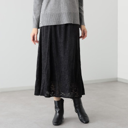 フーア レース ロングフレアースカート