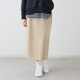 亀　恭子セレクト！ ロペ イタリア糸 ラメ＆シャギー ニットスカート