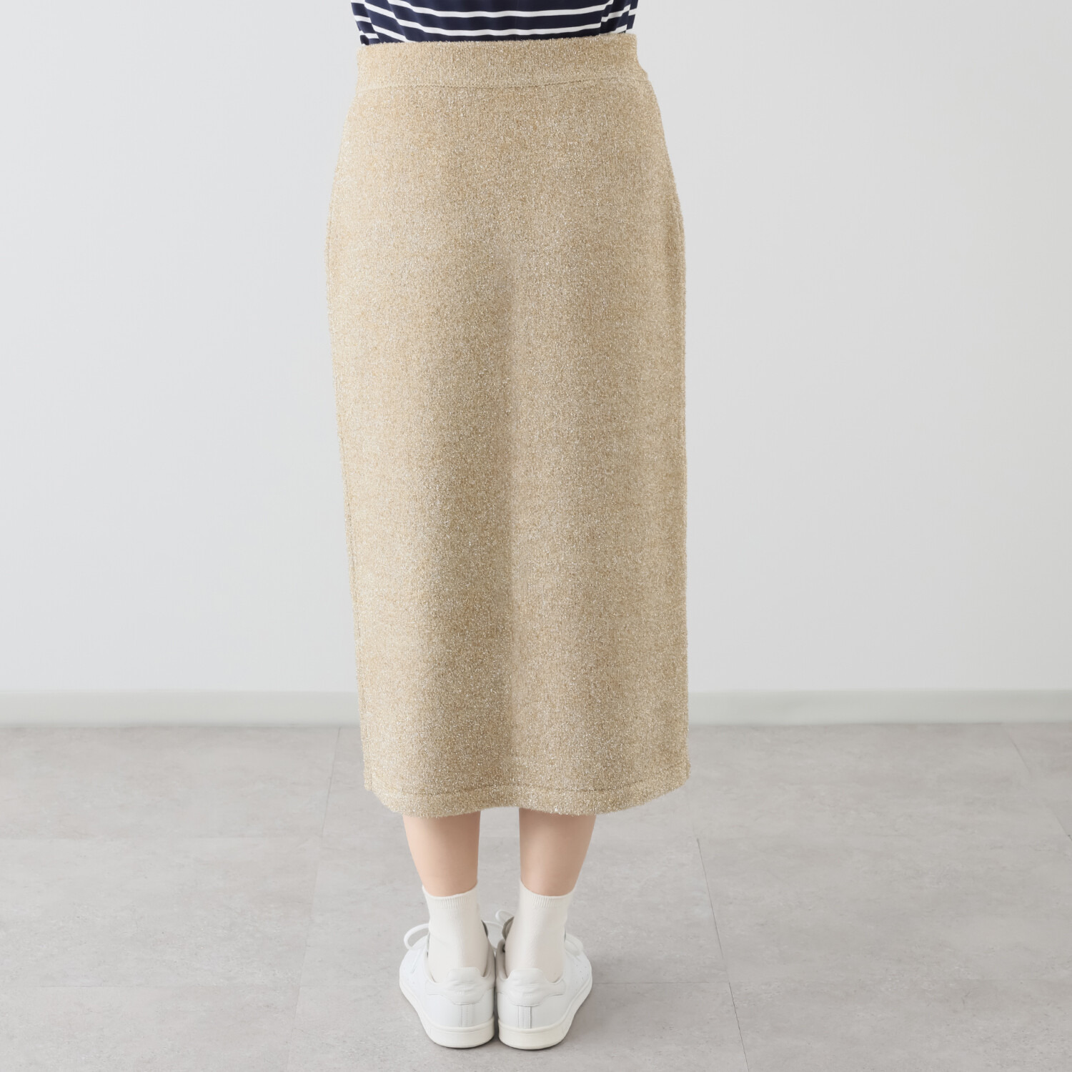 亀　恭子セレクト！ ロペ イタリア糸 ラメ＆シャギー ニットスカート