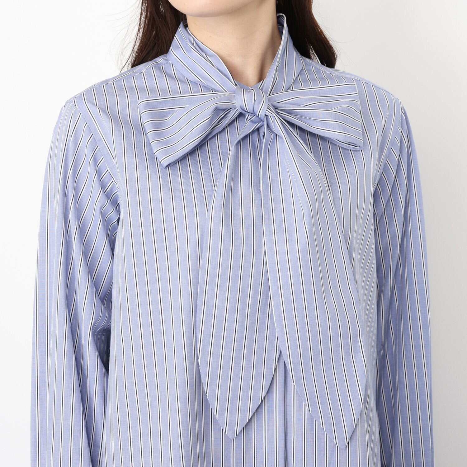 亀　恭子セレクト！ ロペ 上質コットンを使用 ボウタイブラウス