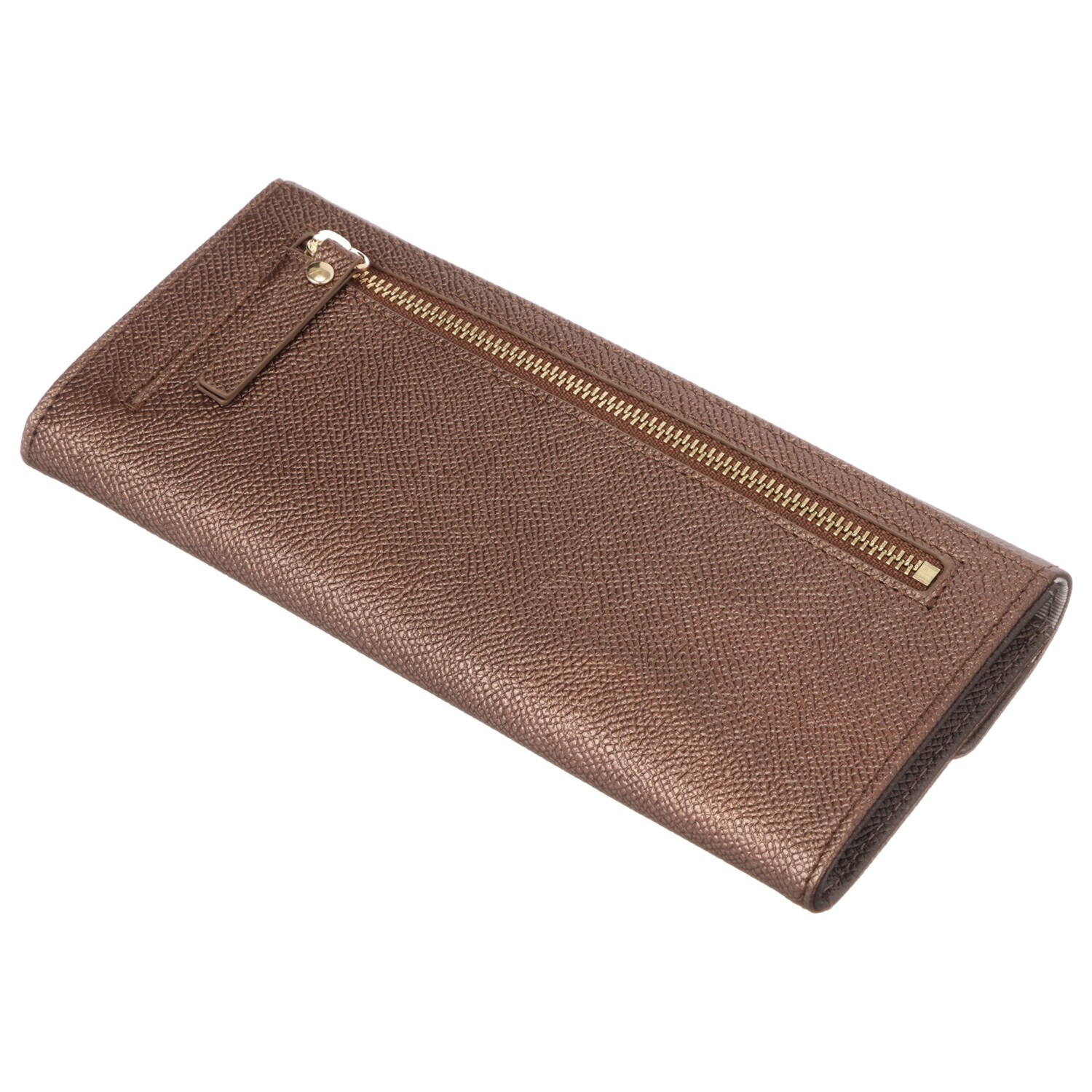 マリ・クレール ホースレザー ミスティリングブローチ付 スリムウォレット